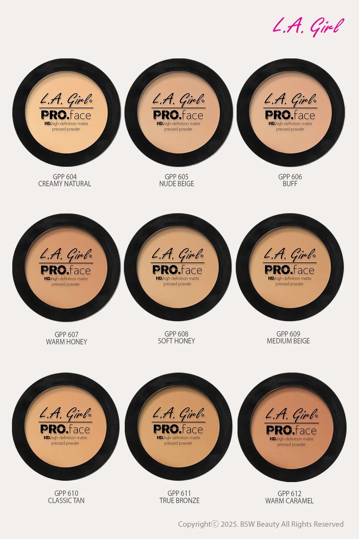 L.A GIRL PRO FACE MATTE PRESSED POWDER 0.25oz - BSW BEAUTY CANADA