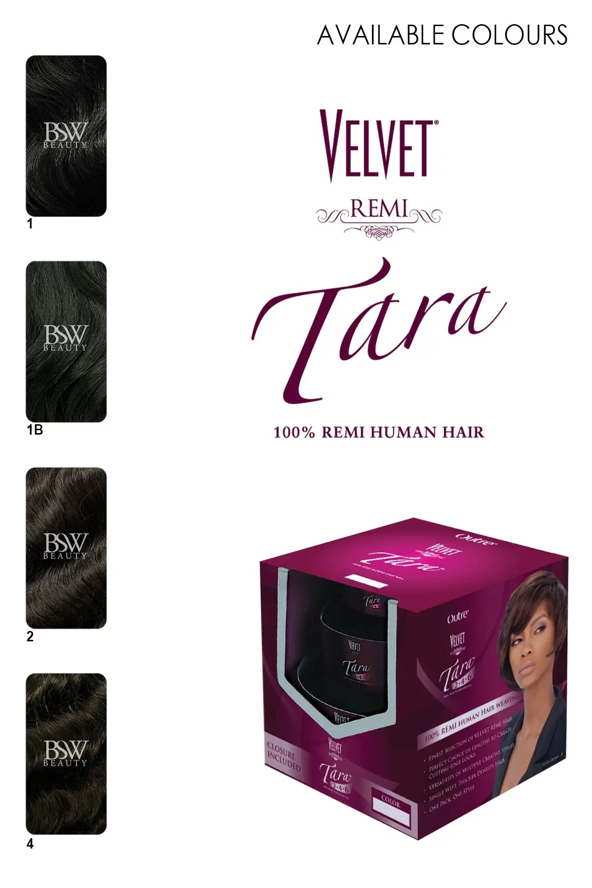 OUTRE VELVET TARA 2.4.6 - 27PCS - BSW BEAUTY CANADA