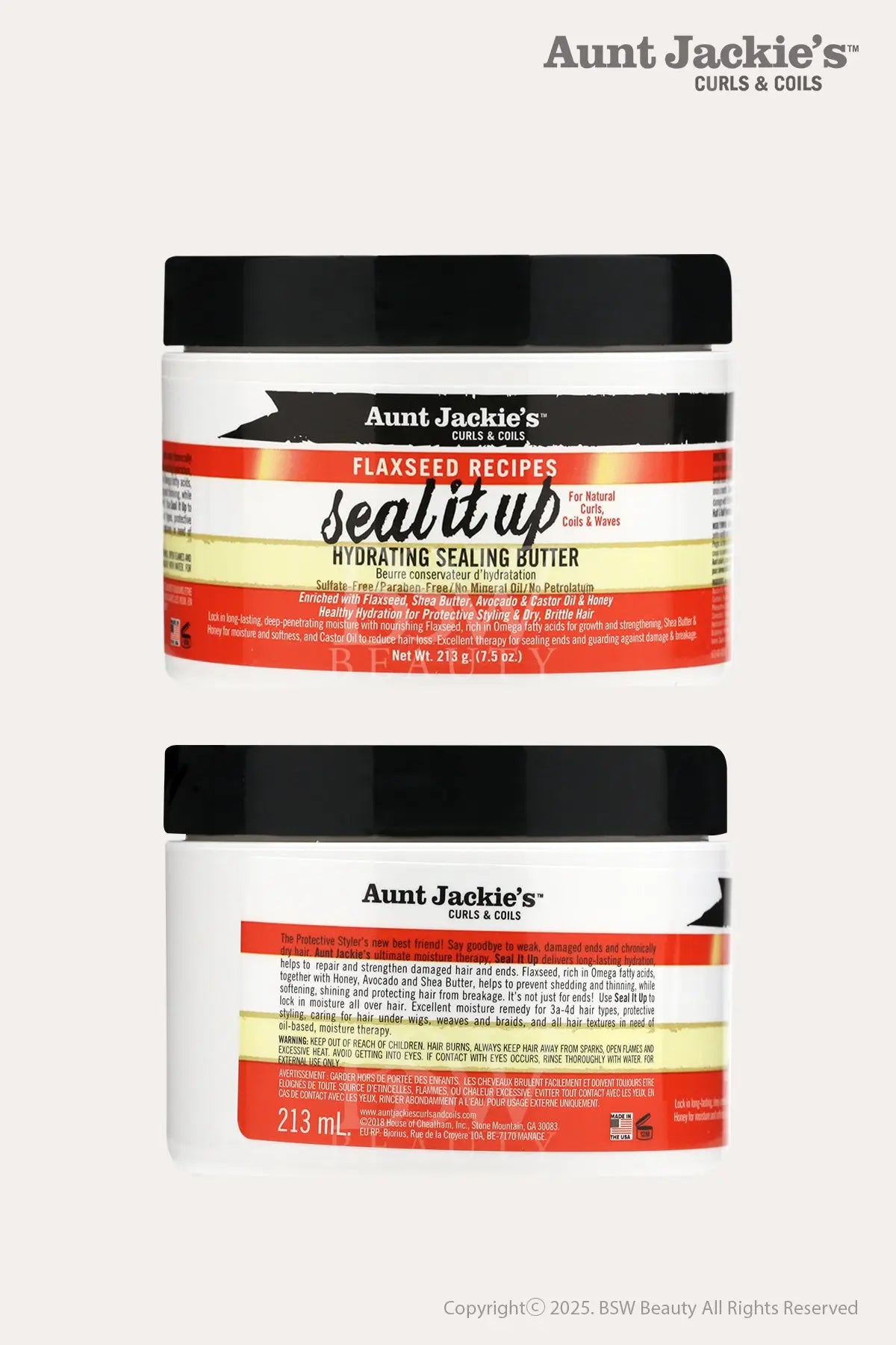 AUNT JACKIES SEAL IT UP HYDRATING SEALING BUTTER 7.5oz - BSW BEAUTY CANADA