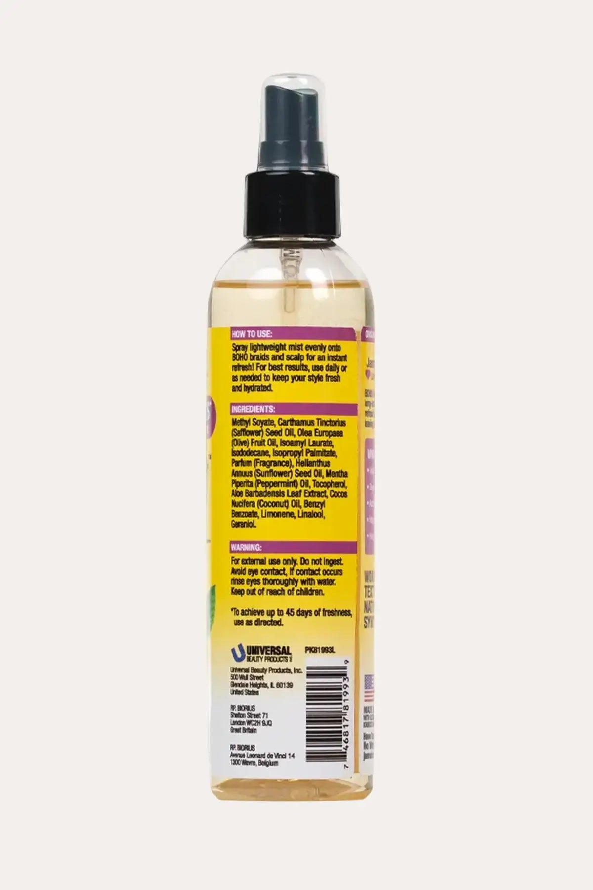 JAMAICAN MANGO LIME BOHO MIST -  BRAID REFRESH SPRAY 8oz