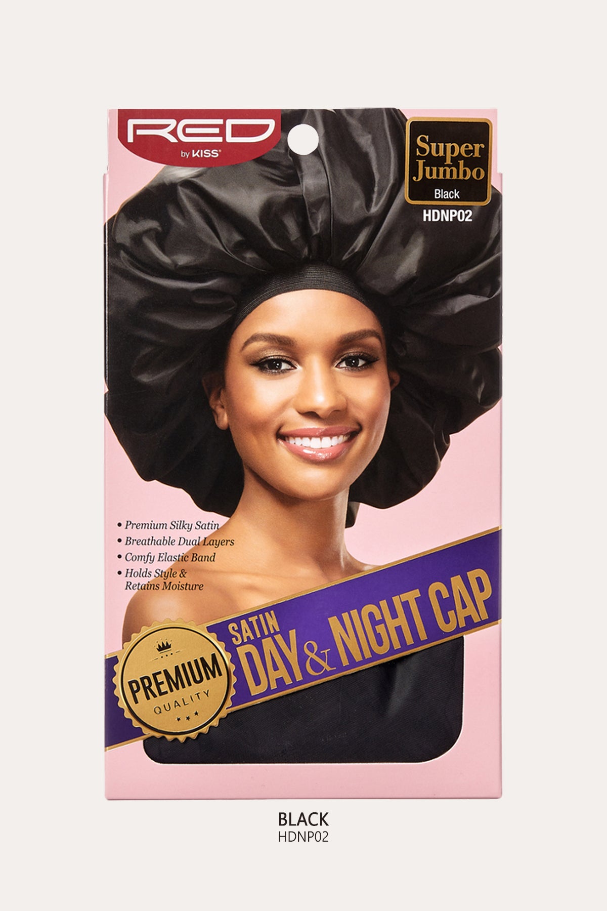 RED BY KISS PREMIUM SATIN DAY & NIGHT CAP SUPER JUMBO - BSW BEAUTY CANADA