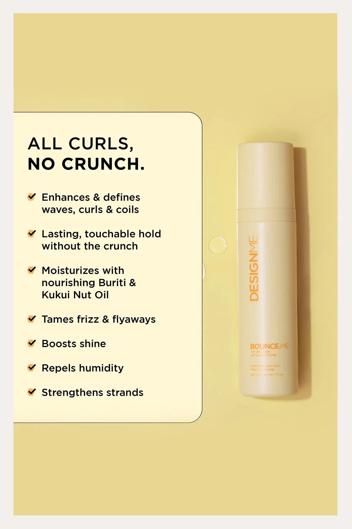DESIGNME BOUNCE ME CURL SPRAY GEL 7.77oz - BSW BEAUTY CANADA