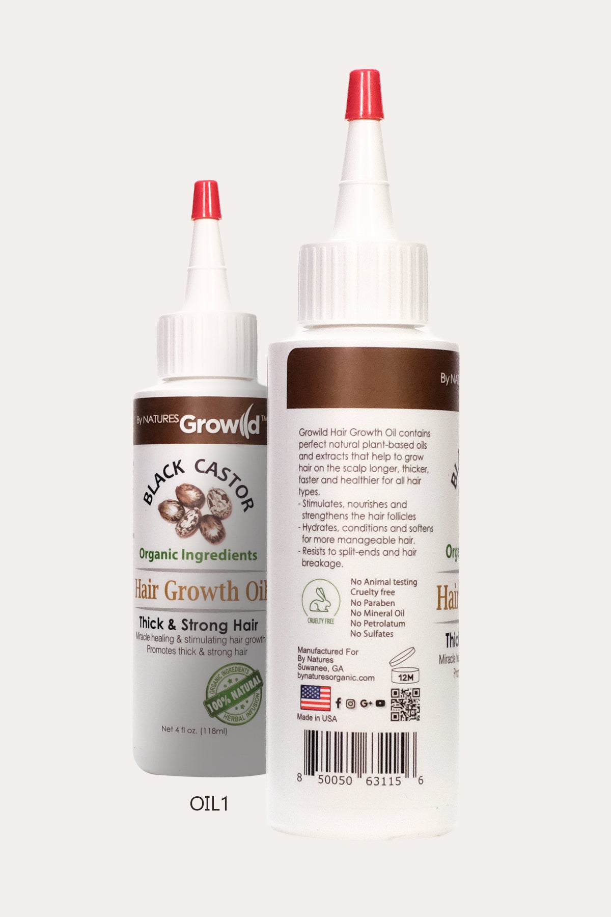 BY NATURES GROWILD HAIR GROWTH OIL 4oz