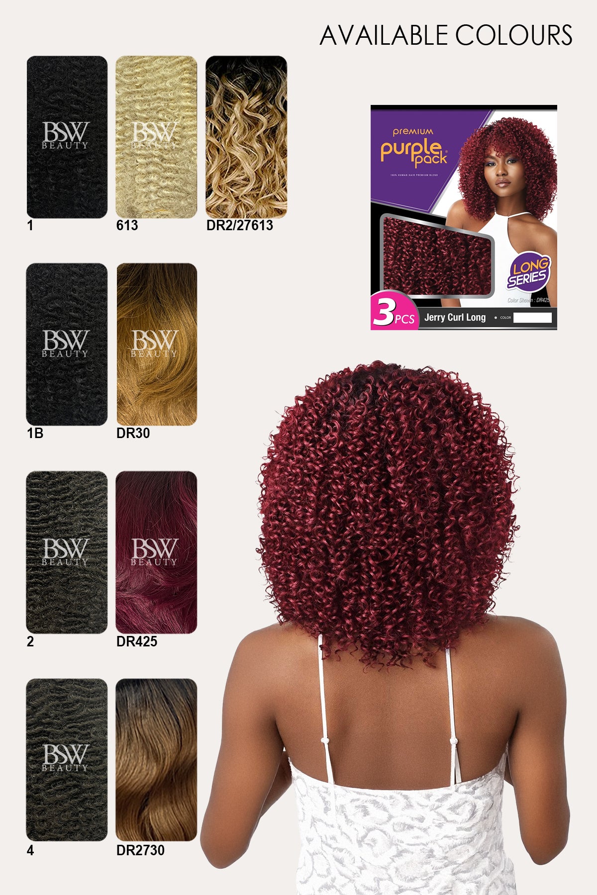 OUTRE PURPLE PACK 3PCS - JERRY CURL LONG - BSW BEAUTY CANADA