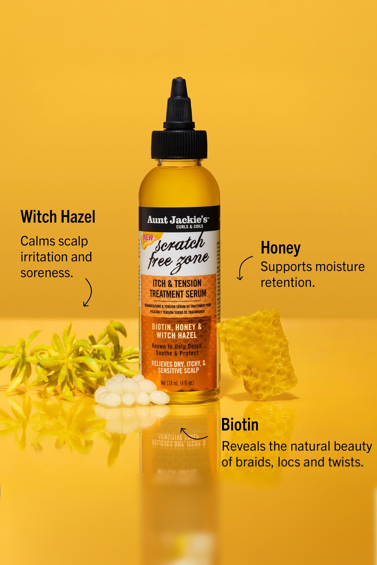 AUNT JACKIES SCRATCH FREE ZONE ITCH & TENSION TREATMENT SERUM 4oz - BSW BEAUTY CANADA