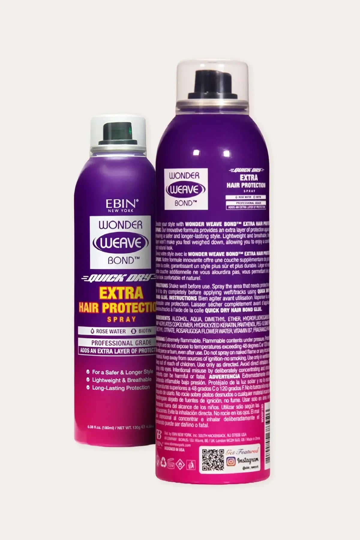 EBIN WONDER WEAVE BOND EXTRA HAIR PROTECTION SPRAY 6.08oz EBIN NEW YORK