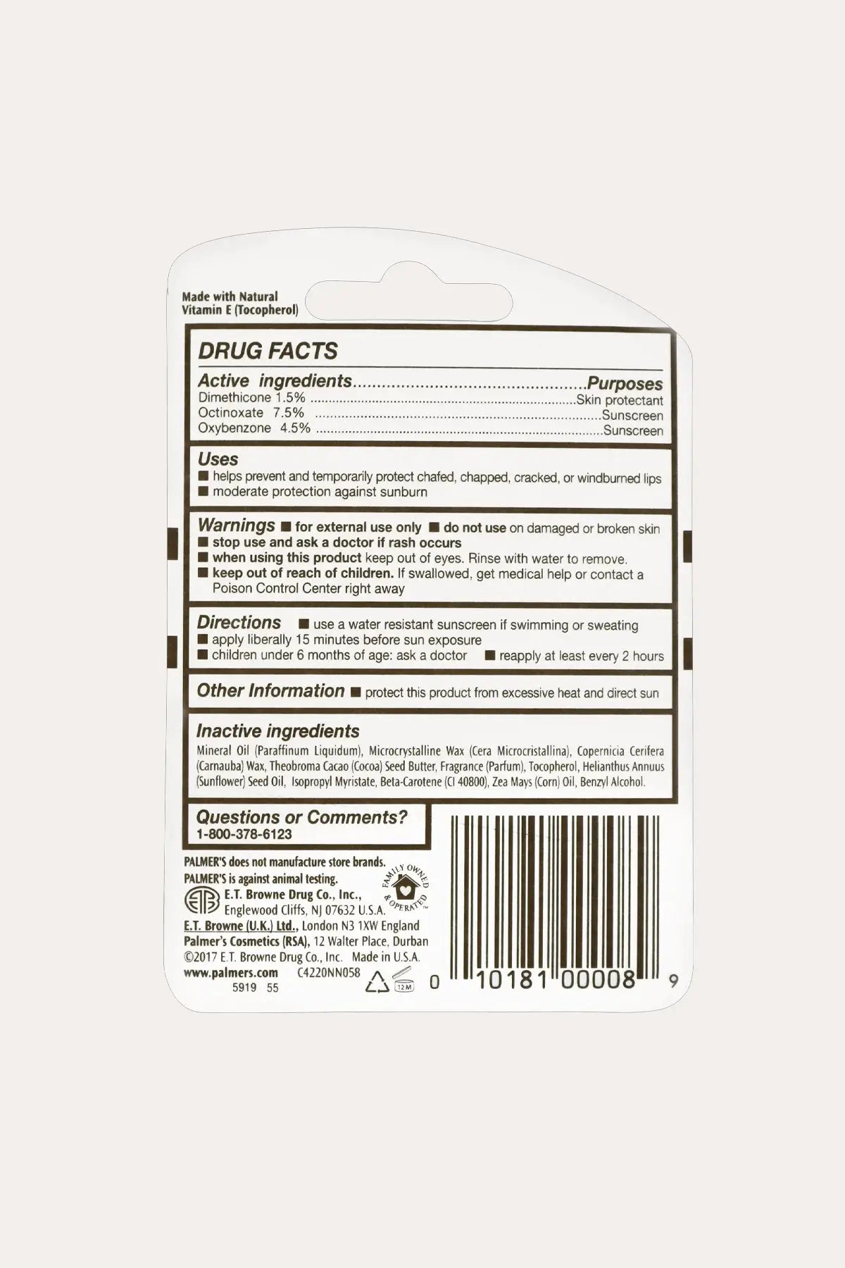 PALMER'S COCOA BUTTER LIP BALM PALMER'S