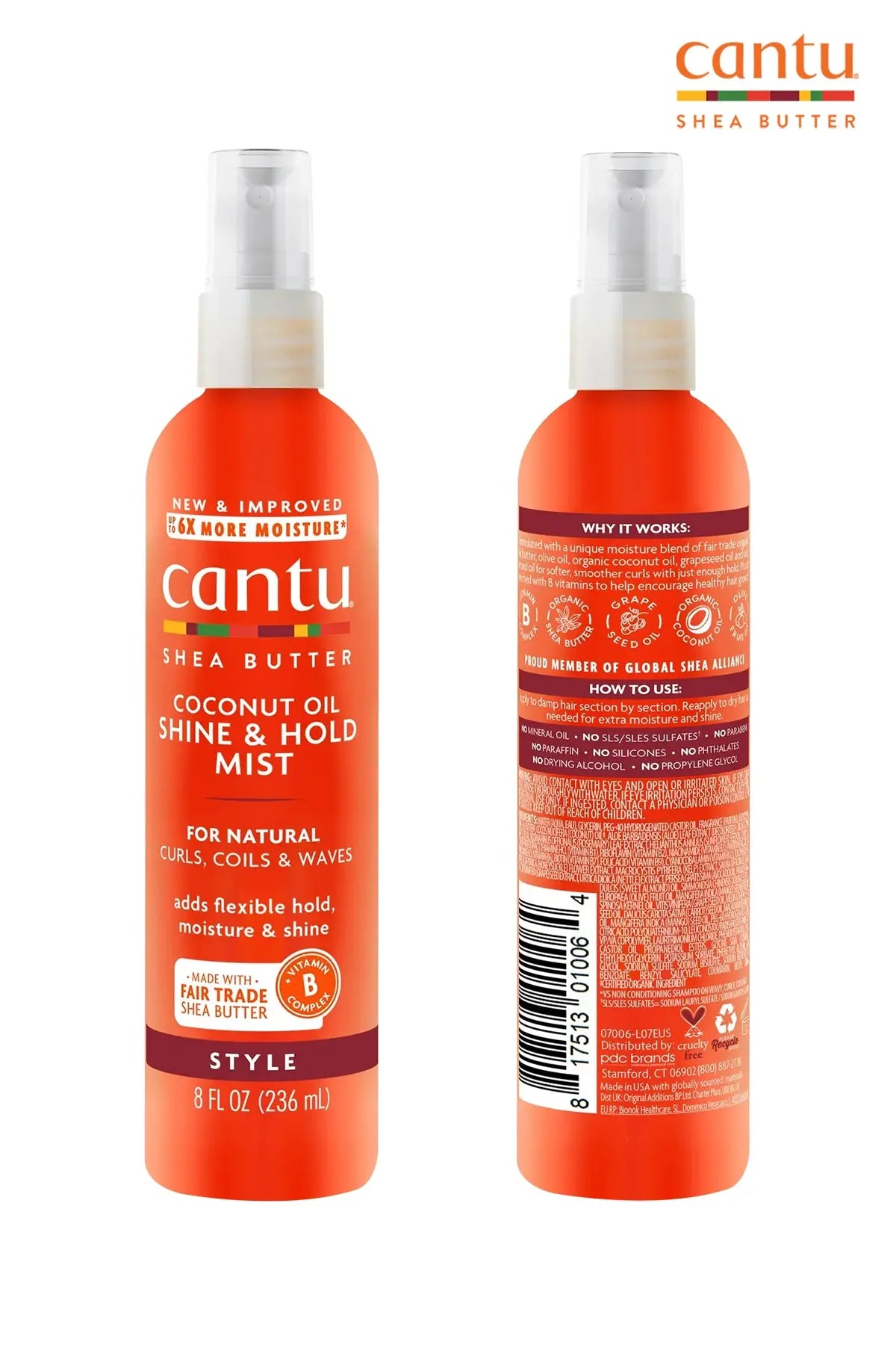 CANTU FOR NATURAL HAIR COCONUT OIL SHINE & HOLD MIST 8oz - BSW BEAUTY CANADA
