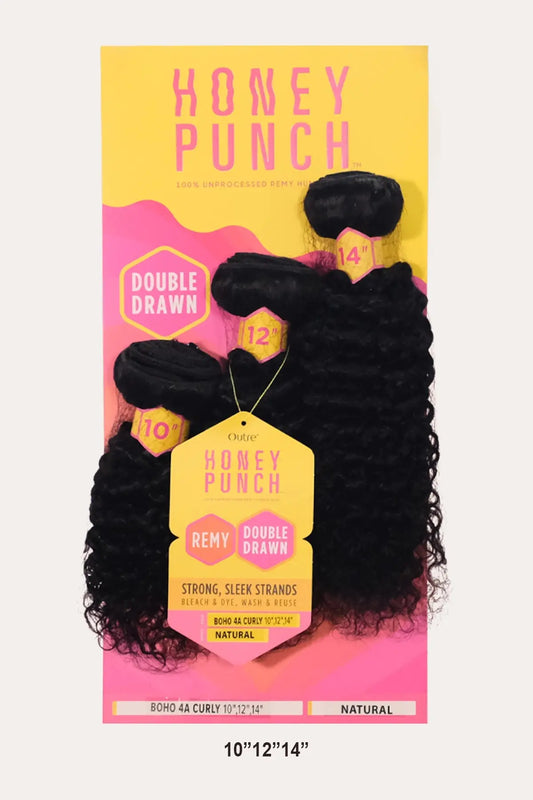 OUTRE HONEY PUNCH HUMAN HAIR WEAVE - BOHO 4A CURLY (MULTI) - BSW BEAUTY CANADA