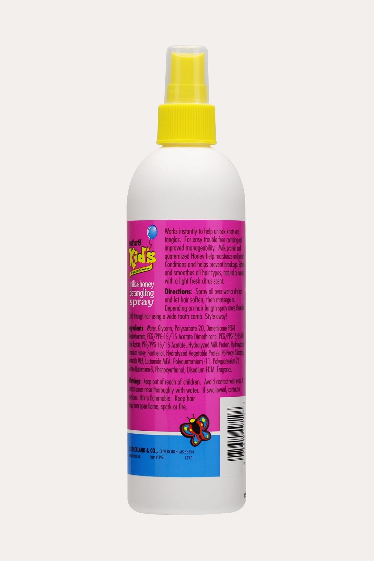 SULFUR8 KID'S SOFT & SHINY DETANGLING SPRAY 12oz SULFUR8