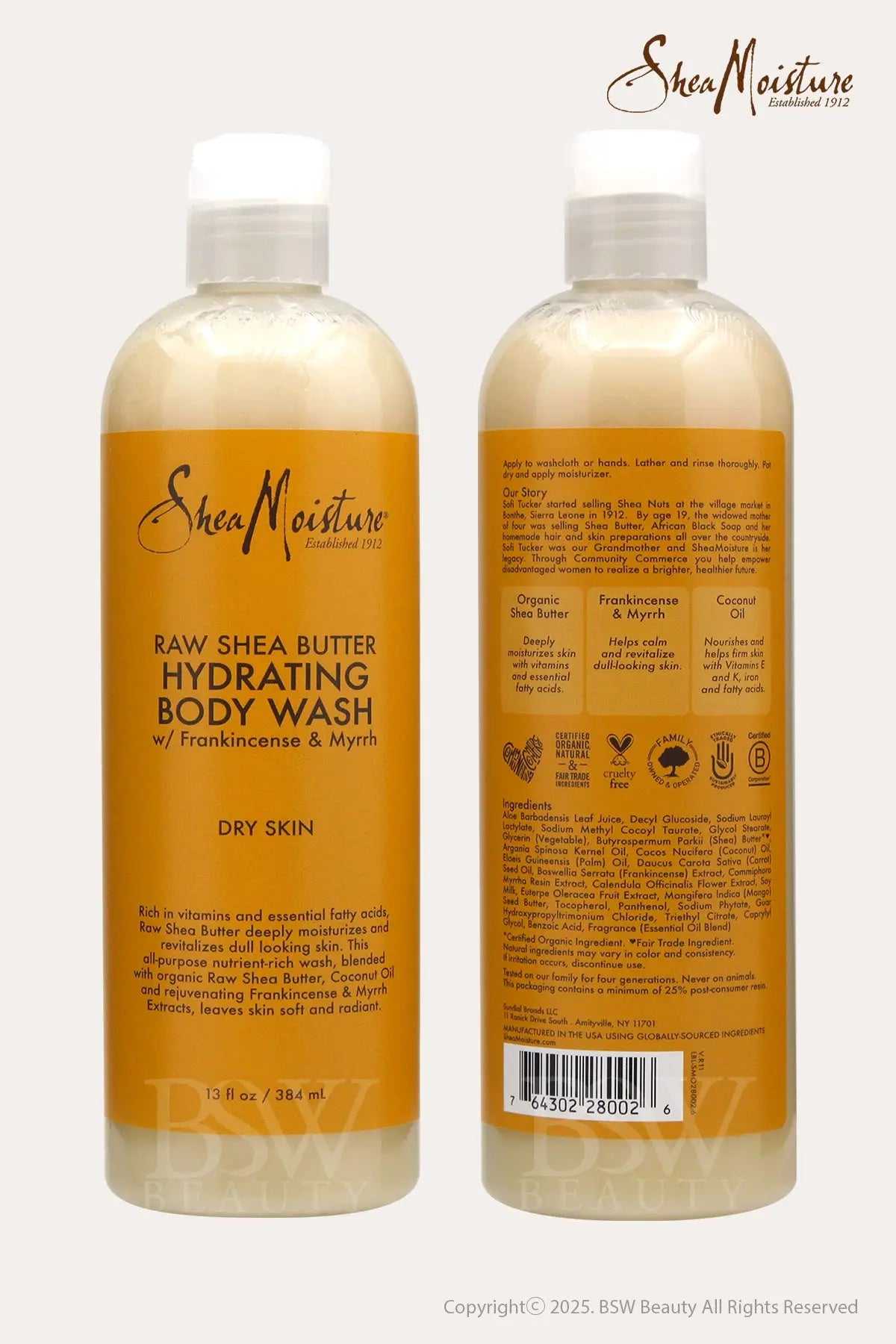 SHEA MOISTURE RAW SHEA BUTTER BODY WASH 13oz - BSW BEAUTY CANADA