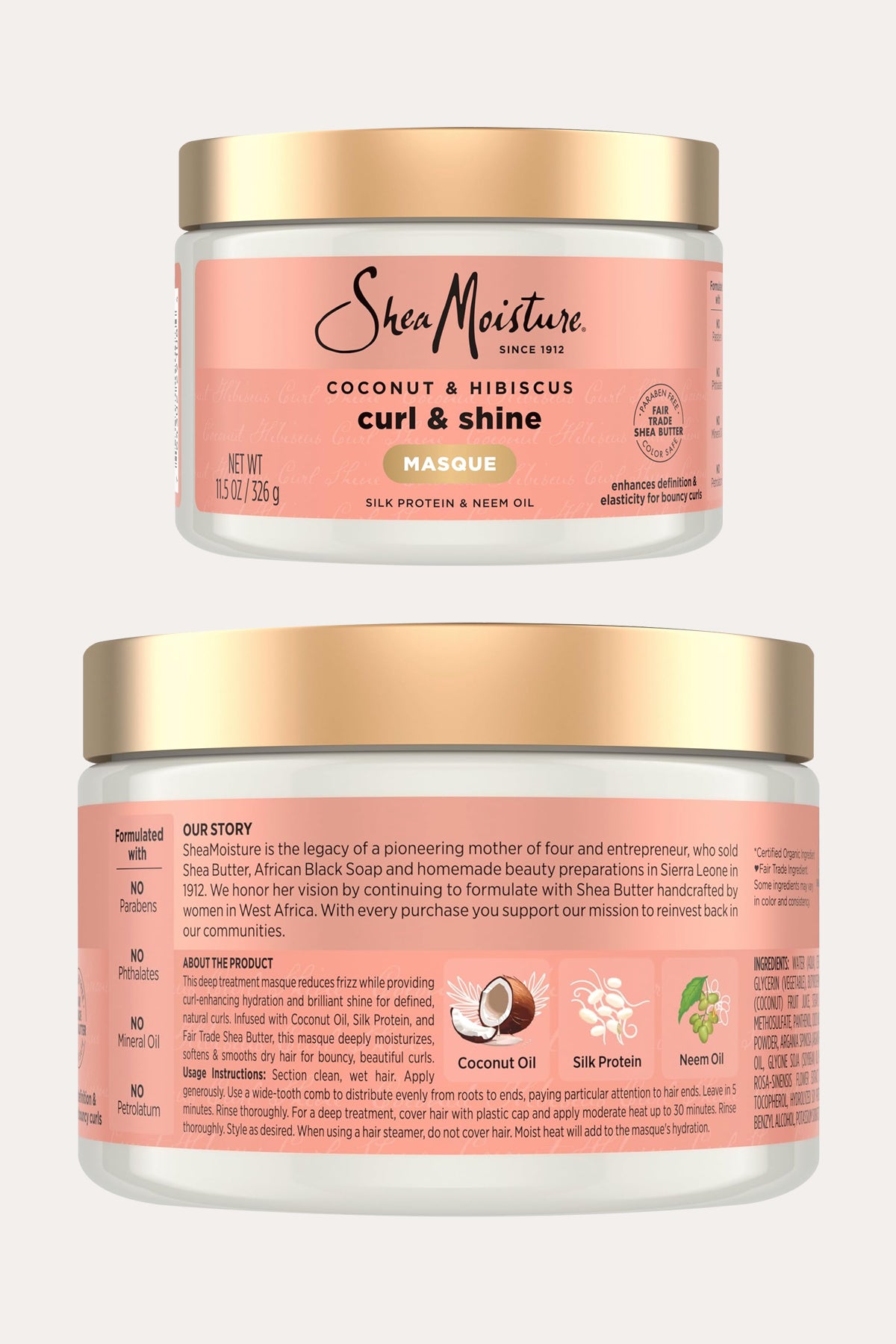 SHEA MOISTURE COCONUT & HIBISCUS HAIR MASK 12oz - BSW BEAUTY CANADA