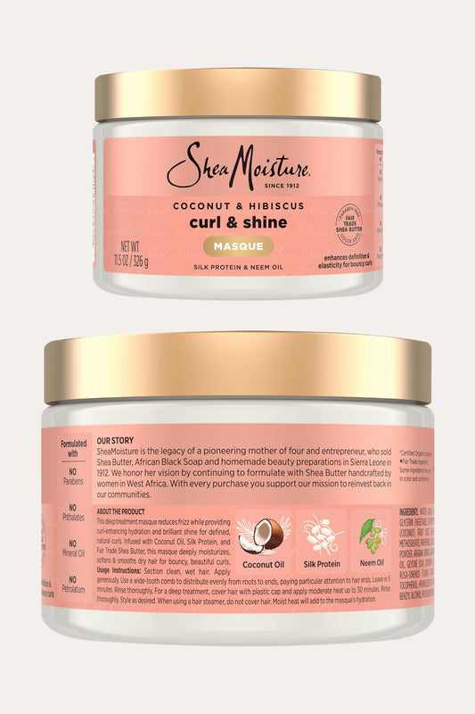 SHEA MOISTURE COCONUT & HIBISCUS HAIR MASK 12oz - BSW BEAUTY CANADA