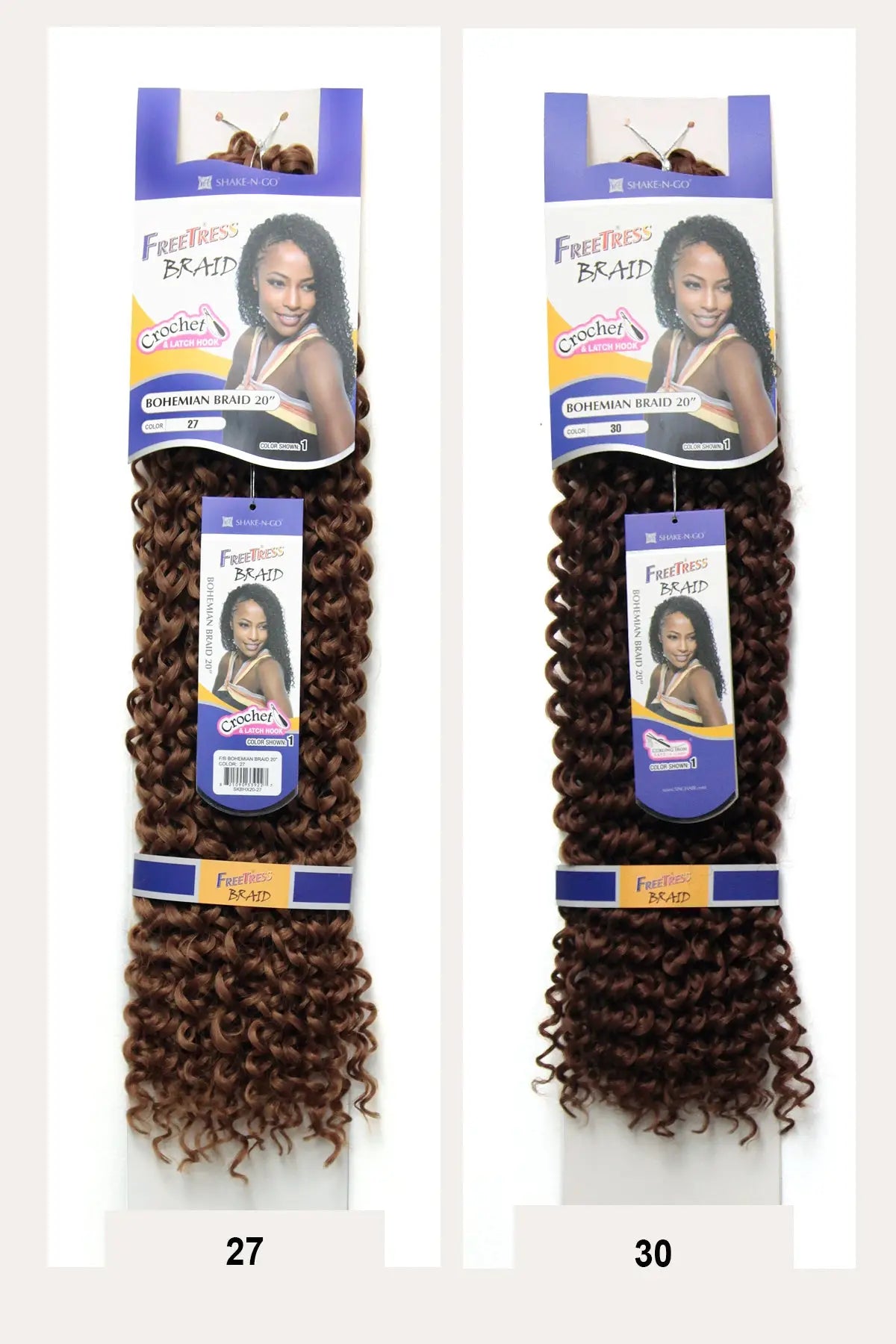SHAKE N GO FREETRESS CROCHET BRAID BOHEMIAN BRAID 20"