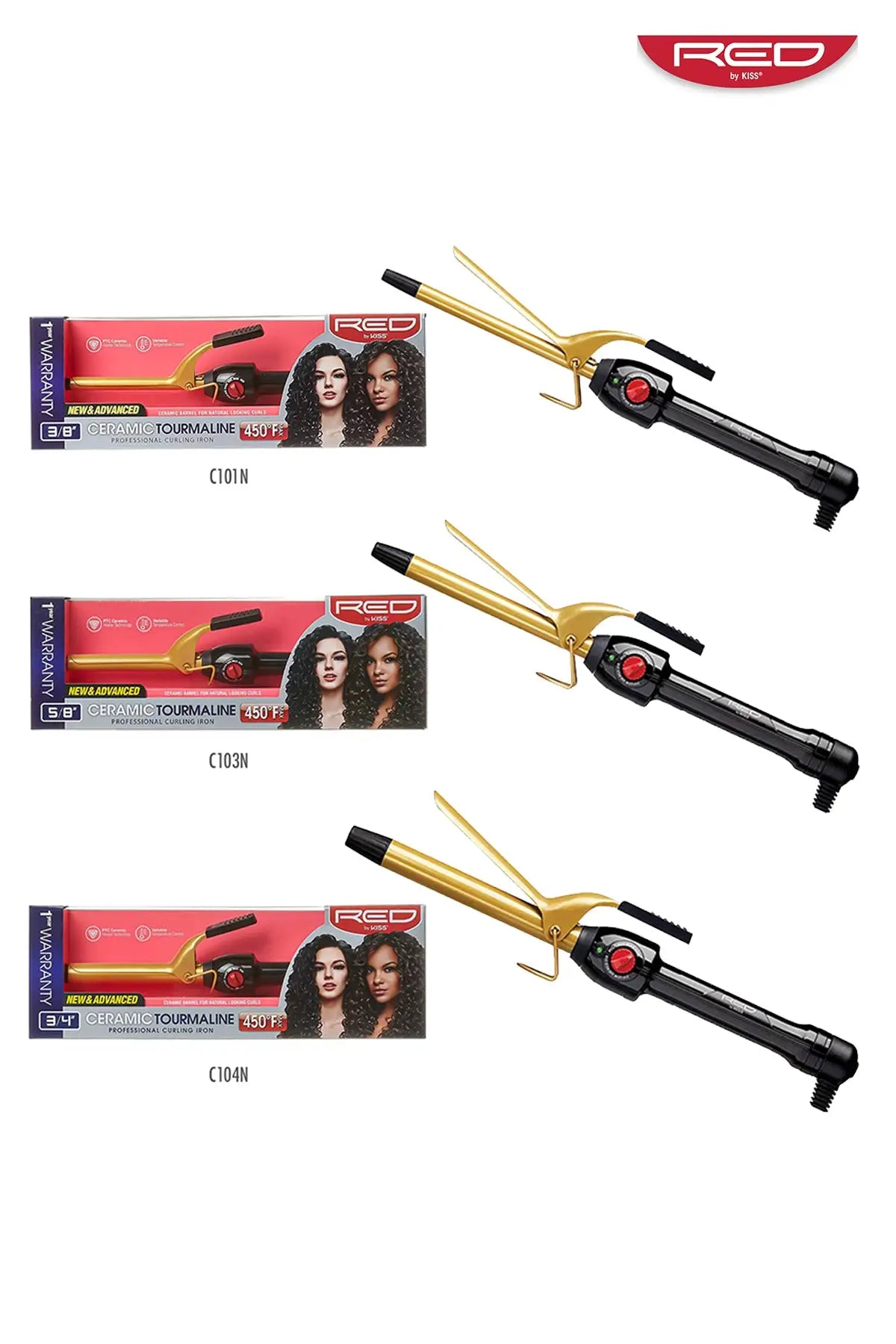 RED BY KISS CERAMIC CURLING IRON - BSW BEAUTY CANADA