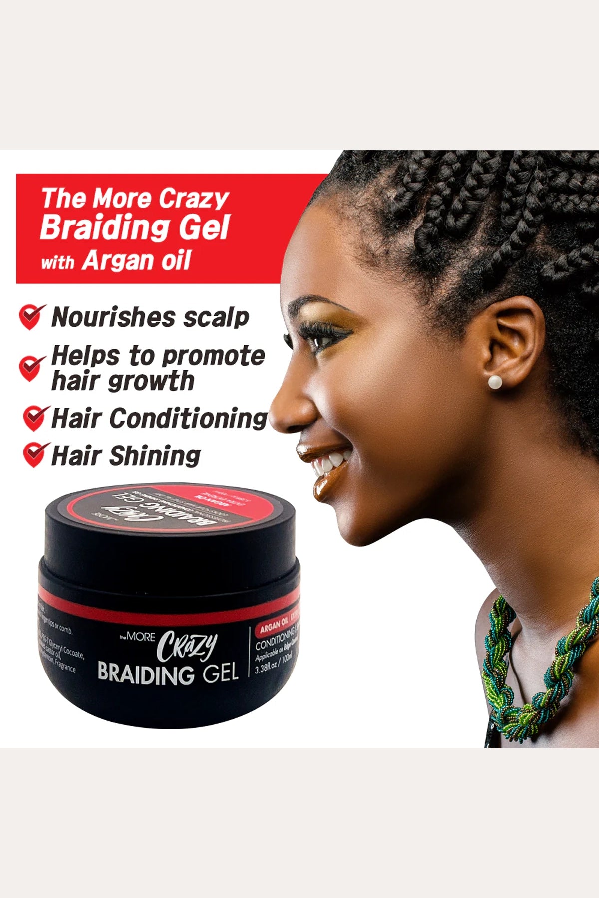 THE MORE CRAZY BRAIDING GEL EXTRA EXTREME HOLD