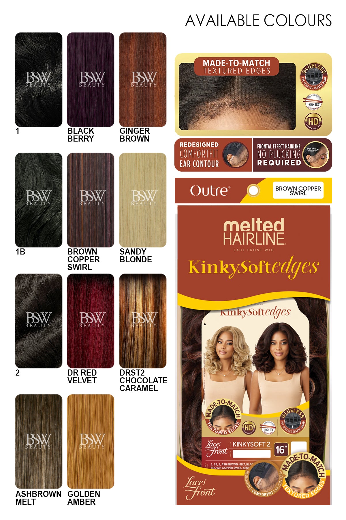 OUTRE MELTED HAIRLINE LACE FRONT WIG - KINKY SOFT 2 - BSW BEAUTY CANADA