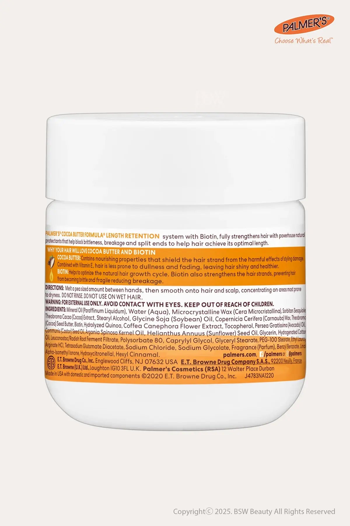 PALMER'S COCOA BUTTER FORMULA LENGTH RETENTION VITA GRO 6.7oz - BSW BEAUTY CANADA