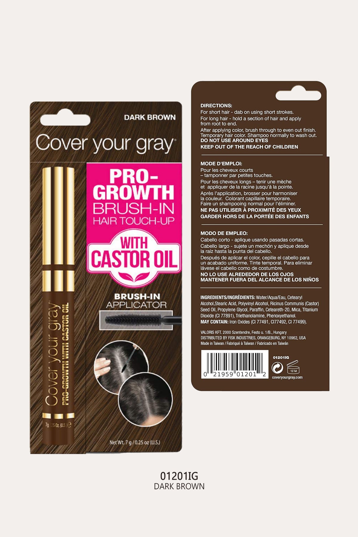 COVER YOUR GRAY PRO-GROWTH BRUSH-IN HAIR TOUCH-UP - BSW BEAUTY CANADA