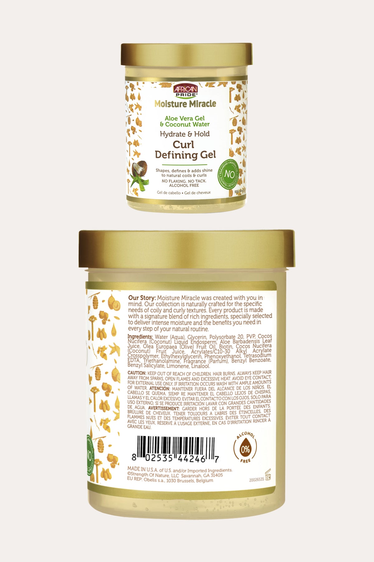 AFRICAN PRIDE MOISTURE MIRACLE ALOE & COCONUT WATER CURL DEFING GEL 18oz - BSW BEAUTY CANADA