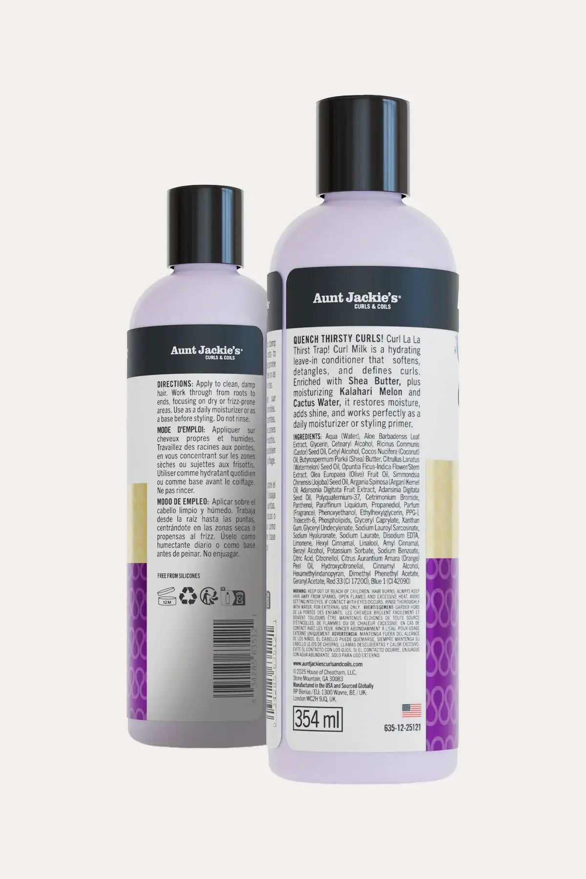 AUNT JACKIES CURL LA LA THIRST TRAP CURL MILK 12oz AUNT JACKIE'S