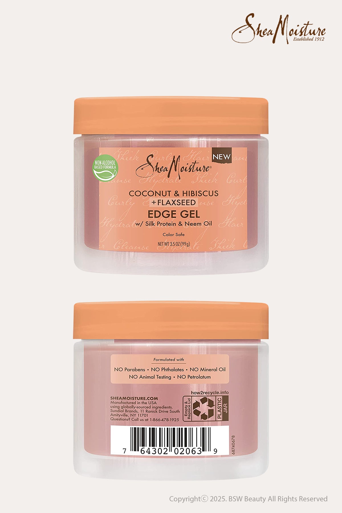 SHEA MOISTURE COCONUT & HIBISCUS + FLAXSEED EDGE GEL 3.5oz - BSW BEAUTY CANADA