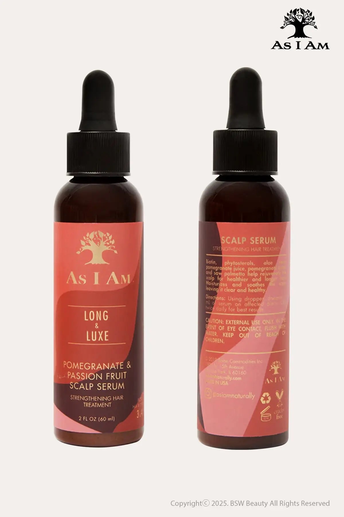 AS I AM LONG AND LUXE POMEGRANATE & PASSION FRUIT SCALP SERUM 2oz - BSW BEAUTY CANADA
