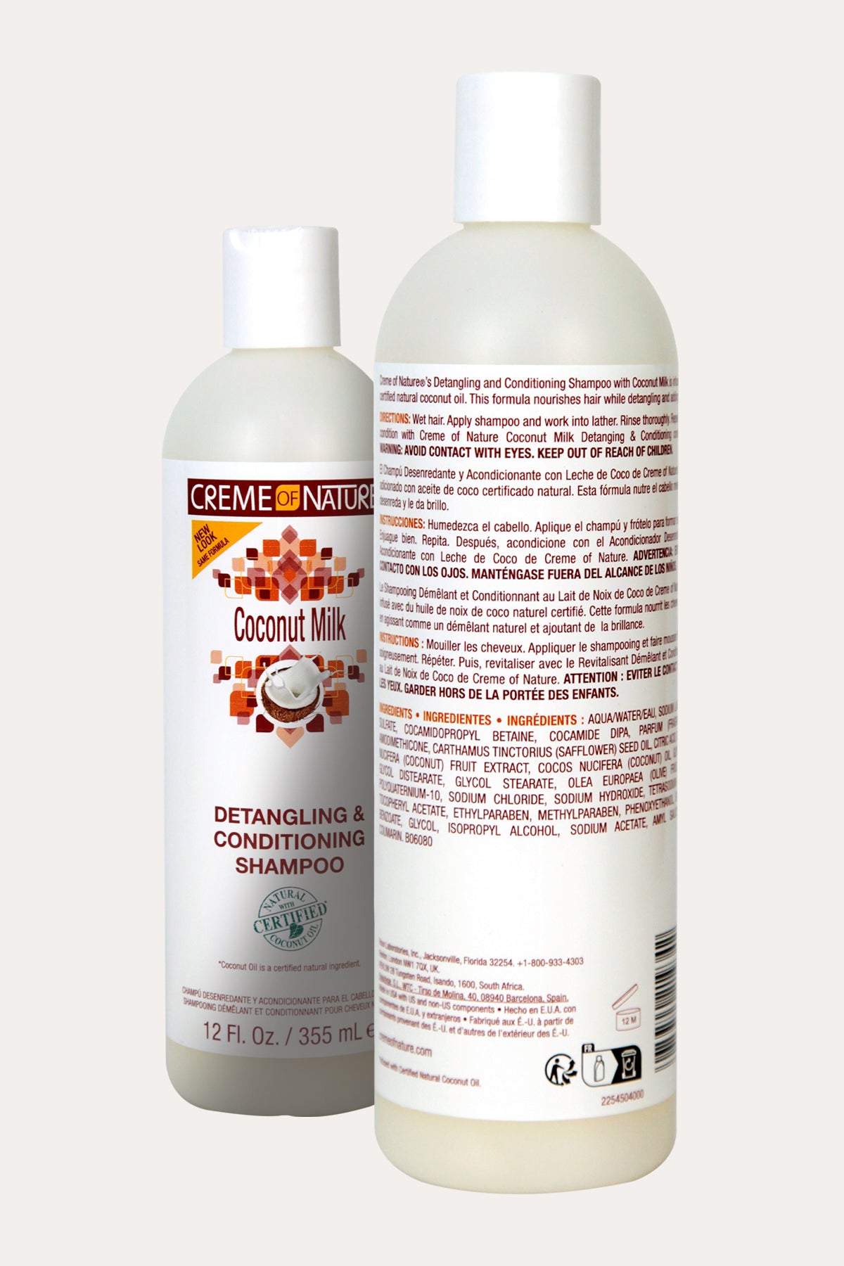 CREME OF NATURE COCONUT MILK DETANGLING & CONDITIONING SHAMPOO 12oz