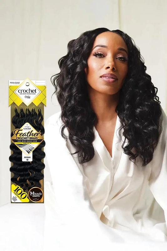 ZURY FEATHER CROCHET BRAID 100% HUMAN HAIR HOLLYWOOD - OCEAN 14 ZURY