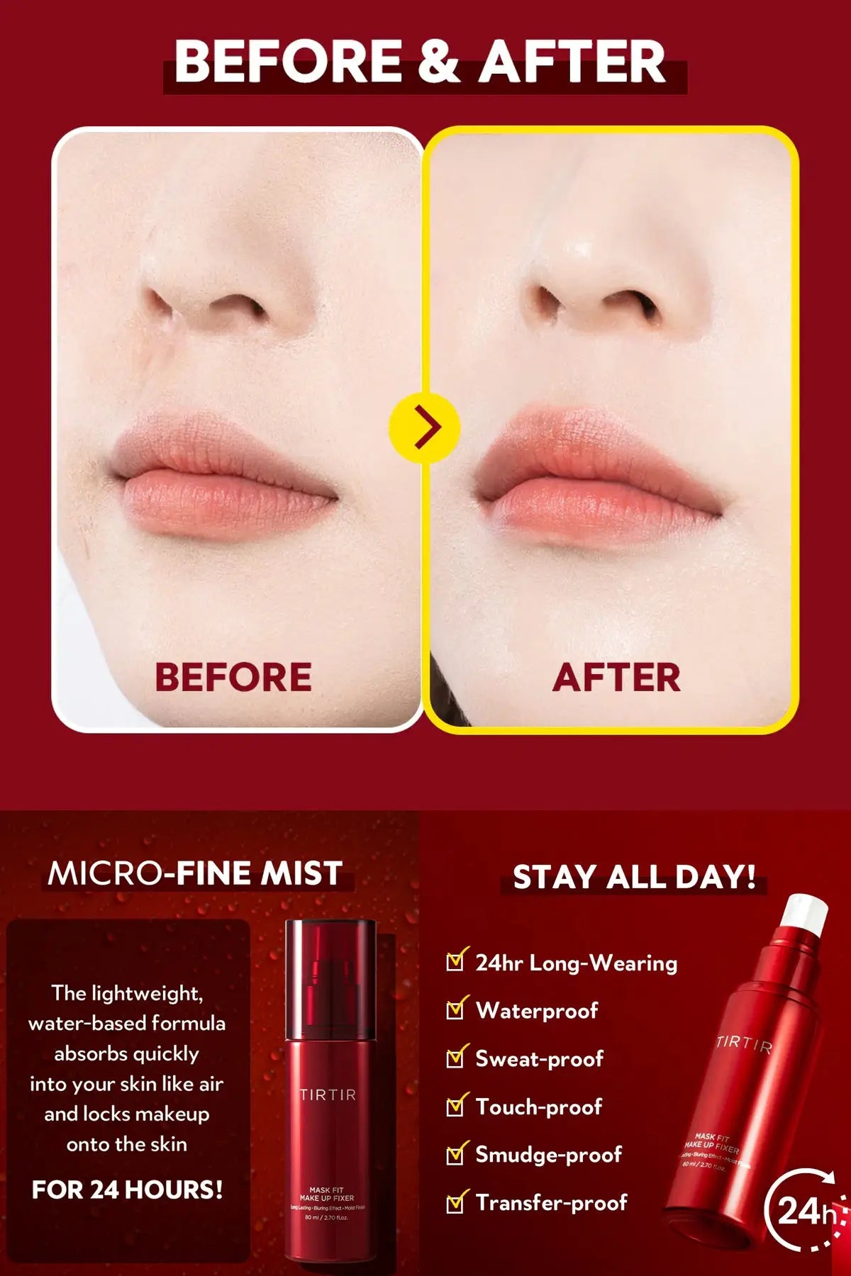 TIRTIR MASK FIT MAKE UP FIXER 80ml - BSW BEAUTY CANADA