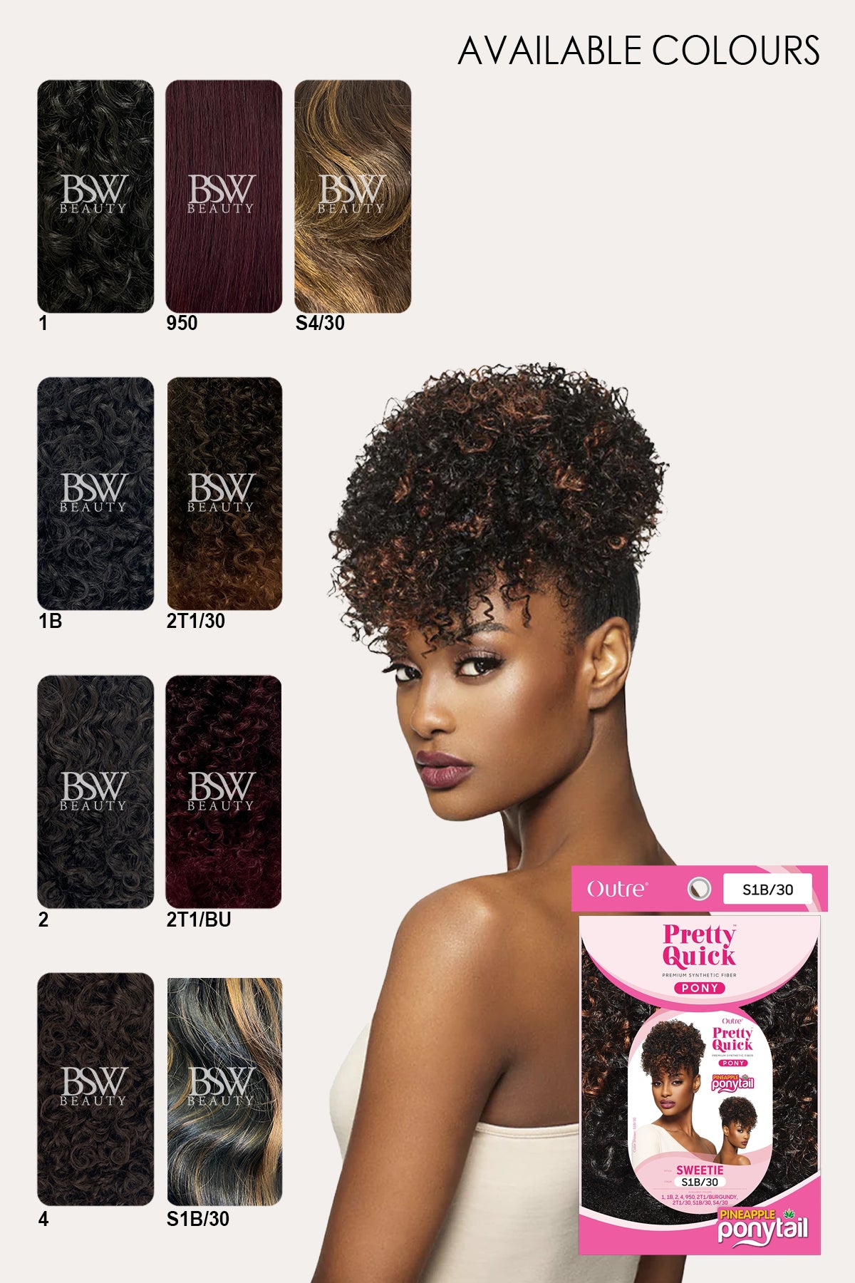 OUTRE PRETTY QUICK PINEAPPLE PONYTAIL - SWEETIE - BSW BEAUTY CANADA