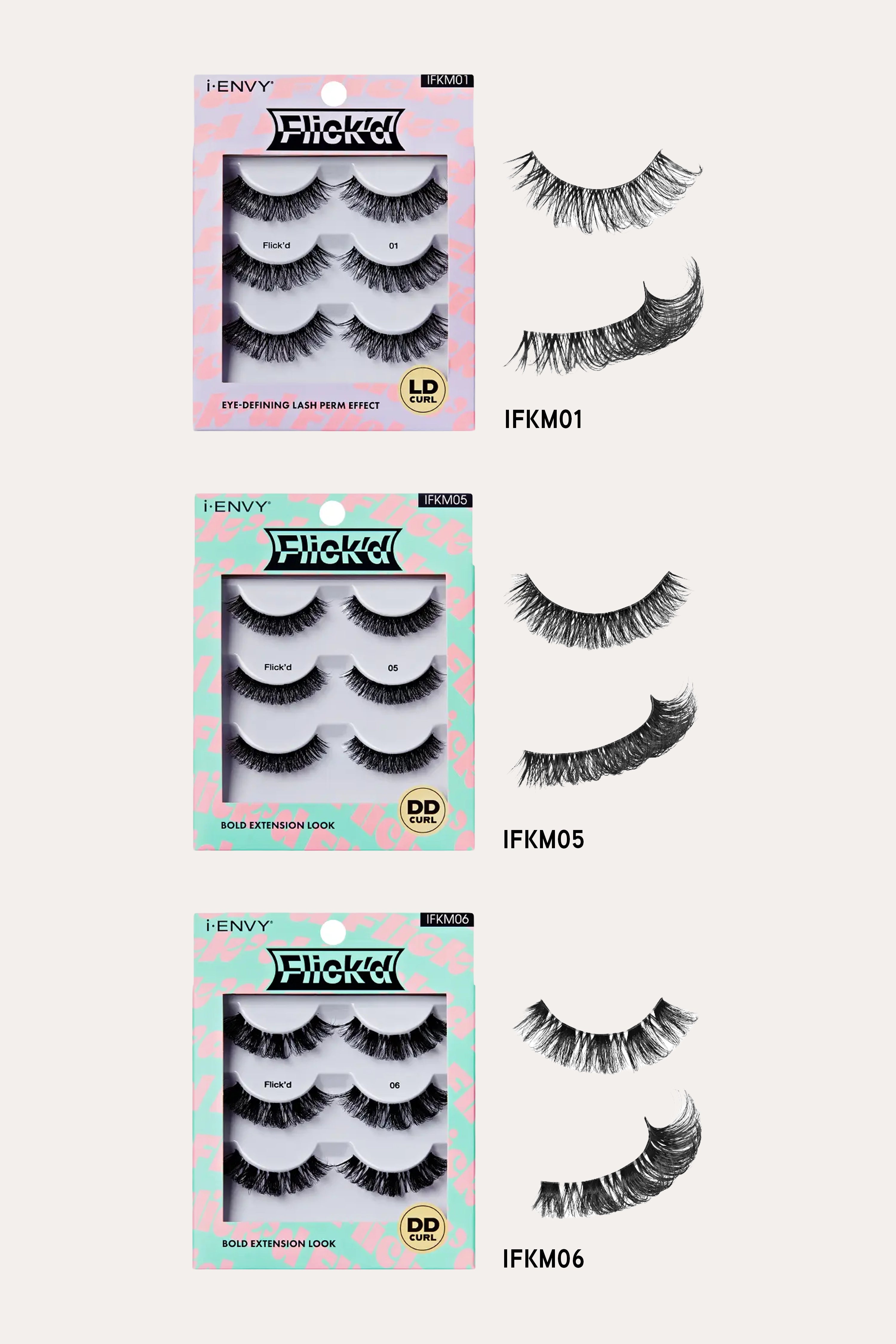 I ENVY BY KISS MULTI FLICK'D EYELASH COLLECTION