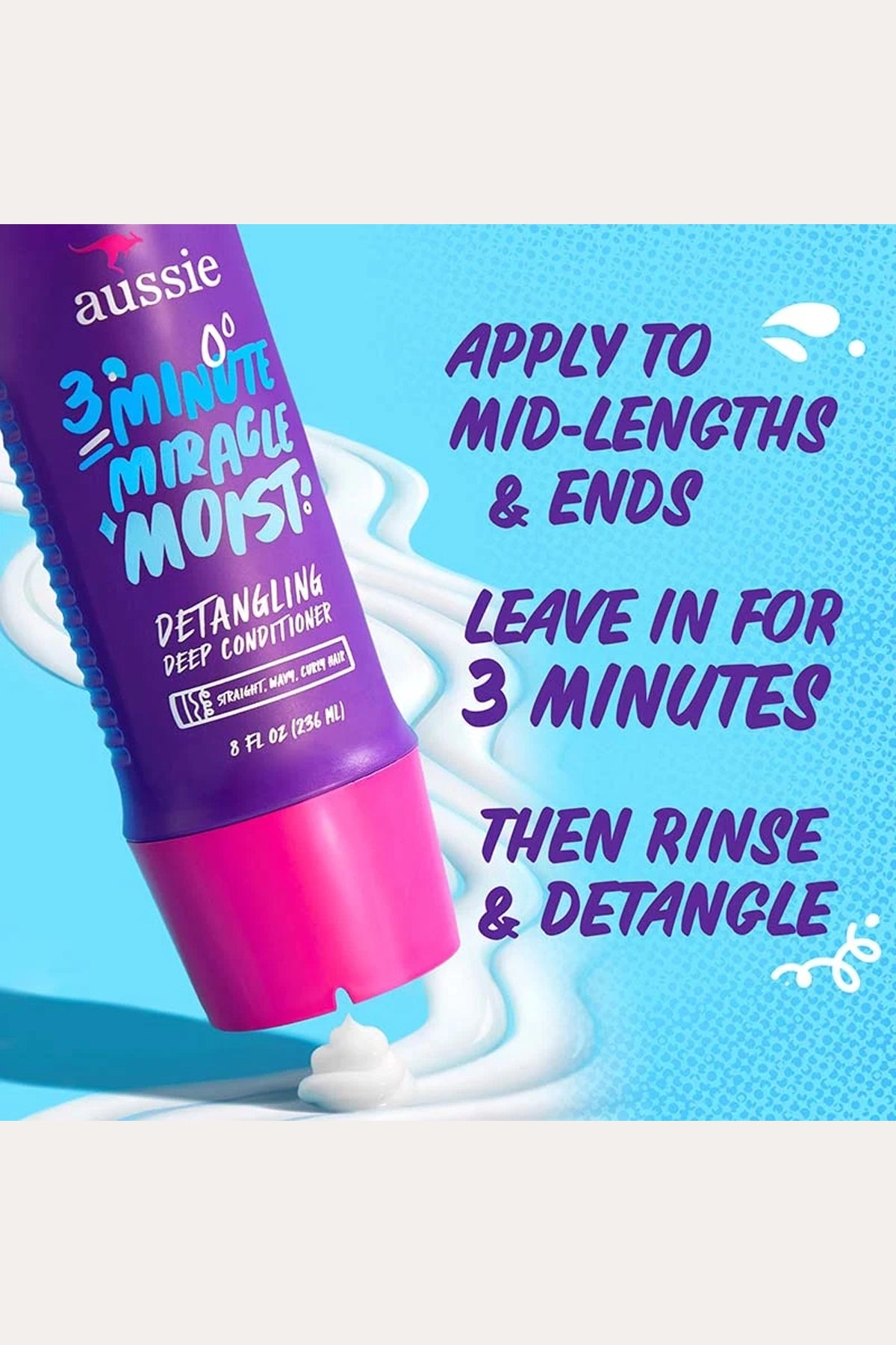 AUSSIE 3 MINUTE MIRACLE MOIST DEEP CONDITIONER 8oz