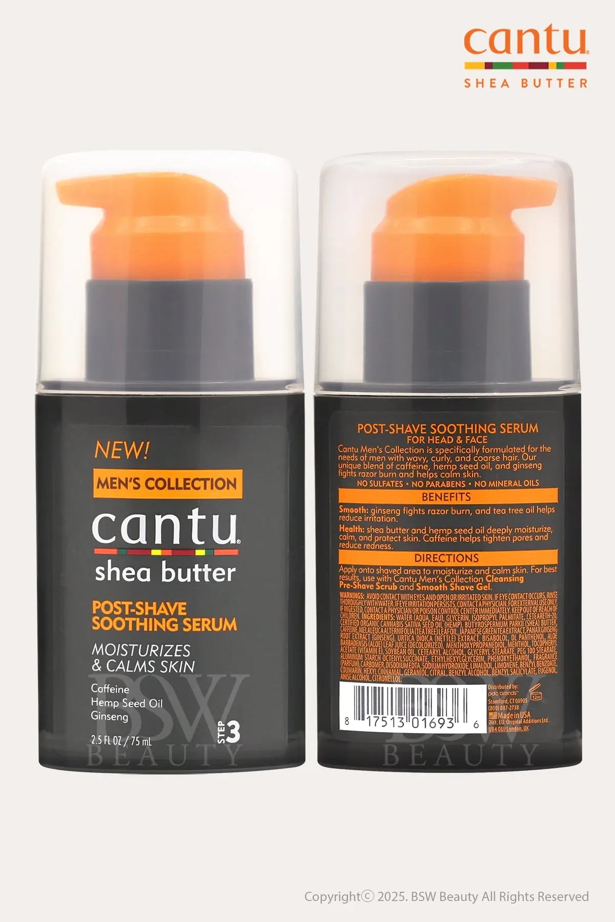 CANTU SHEA BUTTER MENS COLLECTION POST SHAVE SOOTHING SERUM 2.5oz - BSW BEAUTY CANADA