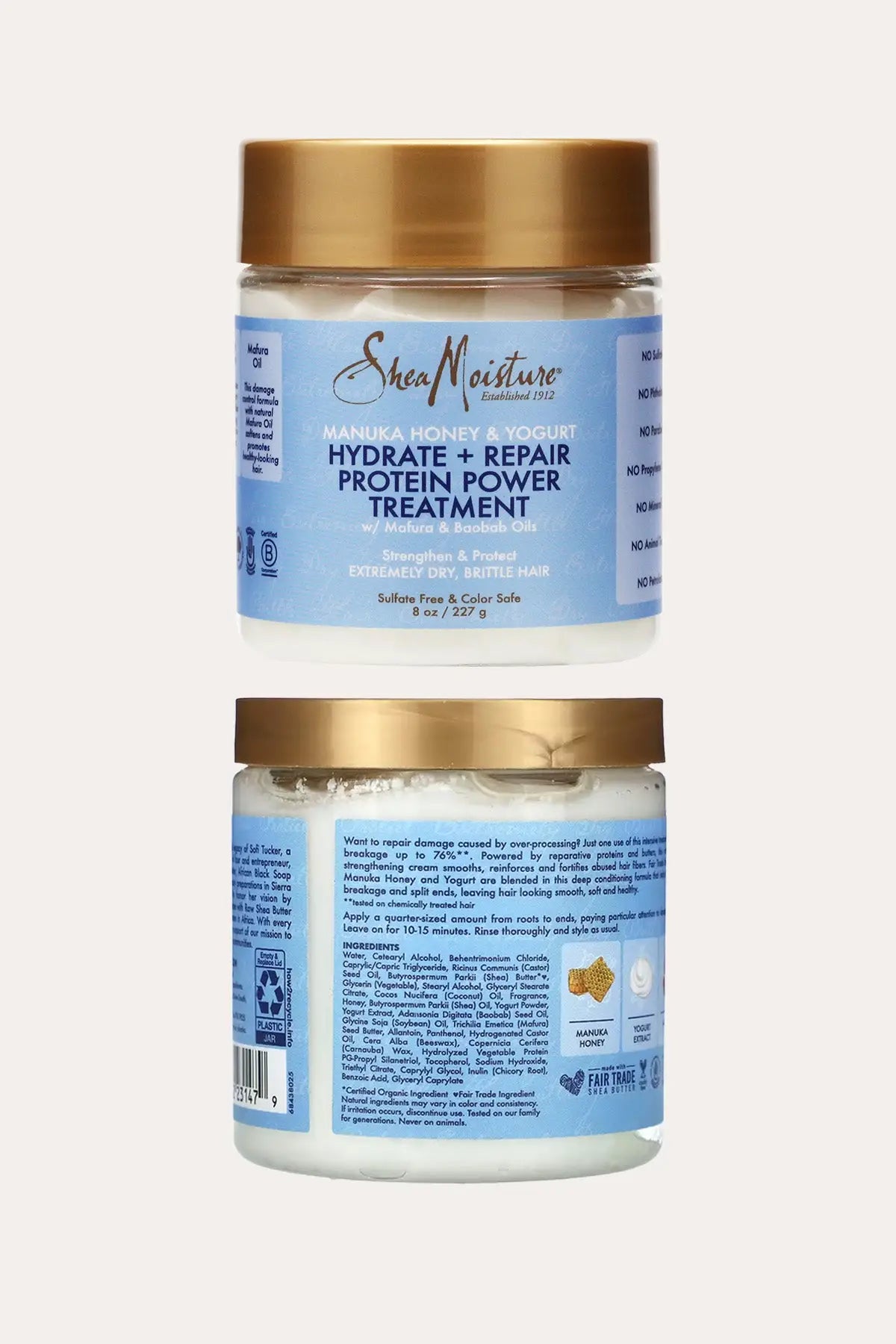 SHEA MOISTURE MANUKA HONEY & YOGURT HYDRATE+REPAIR PROTEIN POWER TREATMENT 8oz