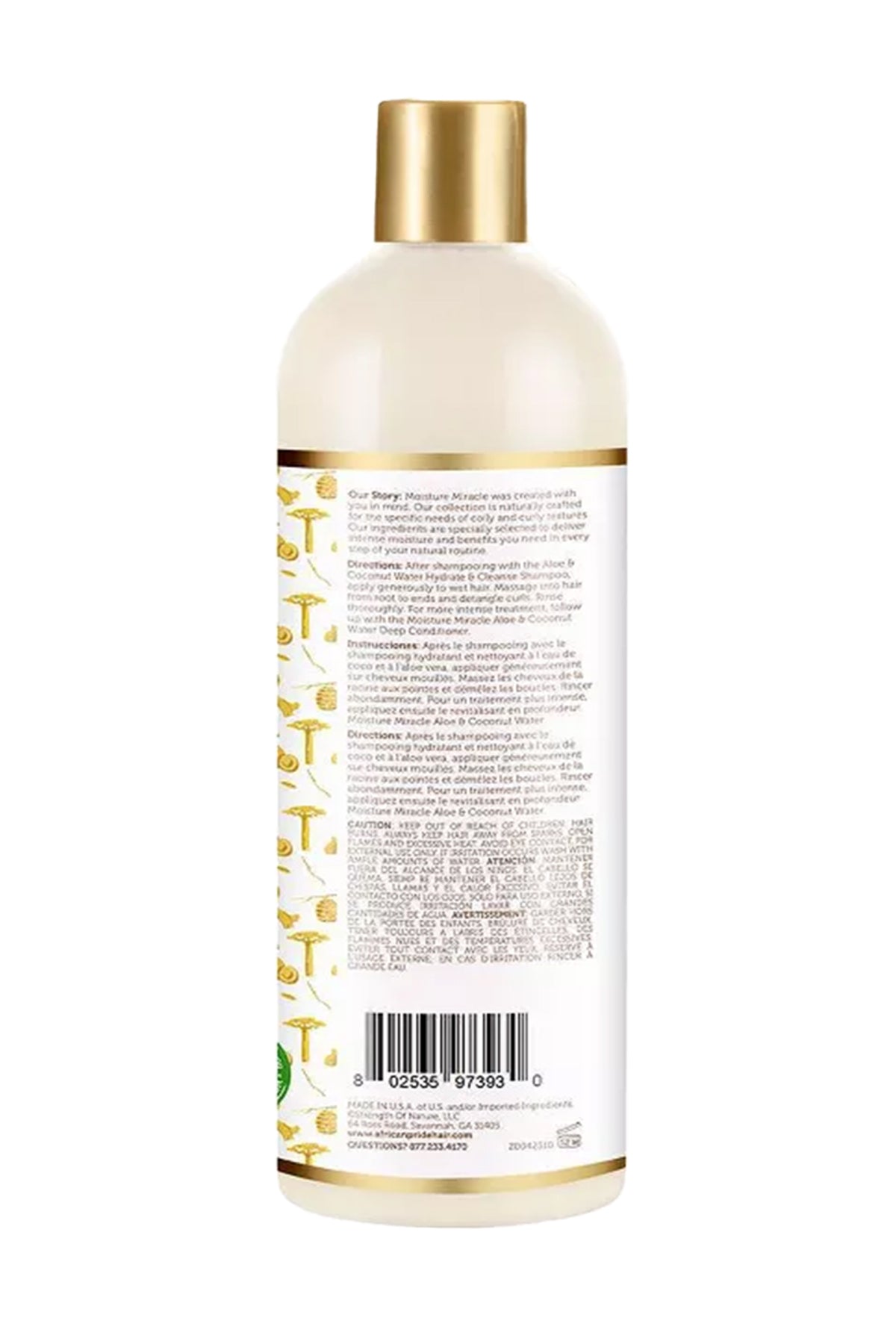 AFRICAN PRIDE MOISTURE MIRACLE ALOE & COCONUT WATER HYDRATE & RESTORE HAIR CONDITIONER 12oz - BSW BEAUTY CANADA