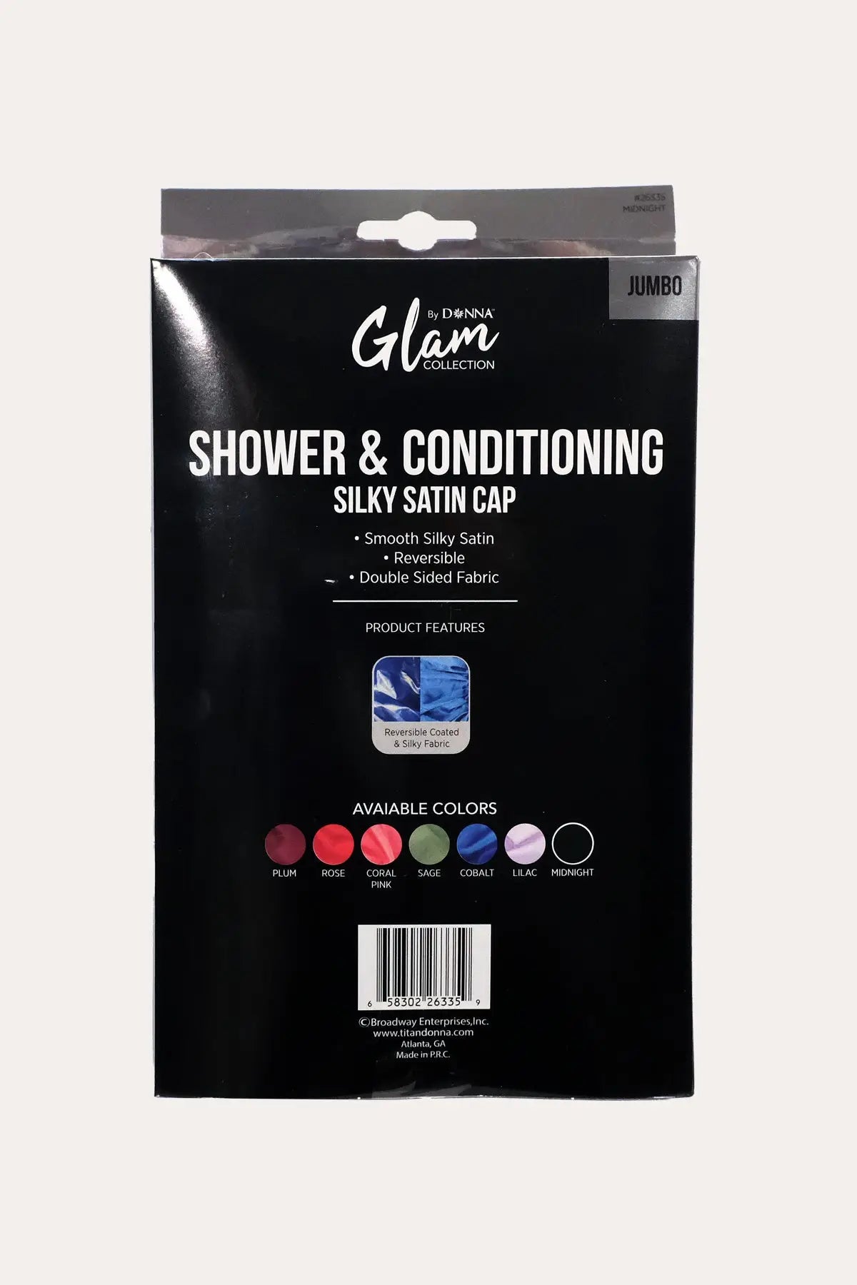 DONNA SHOWER GLAM SILKY SATIN CAP JUMBO DONNA
