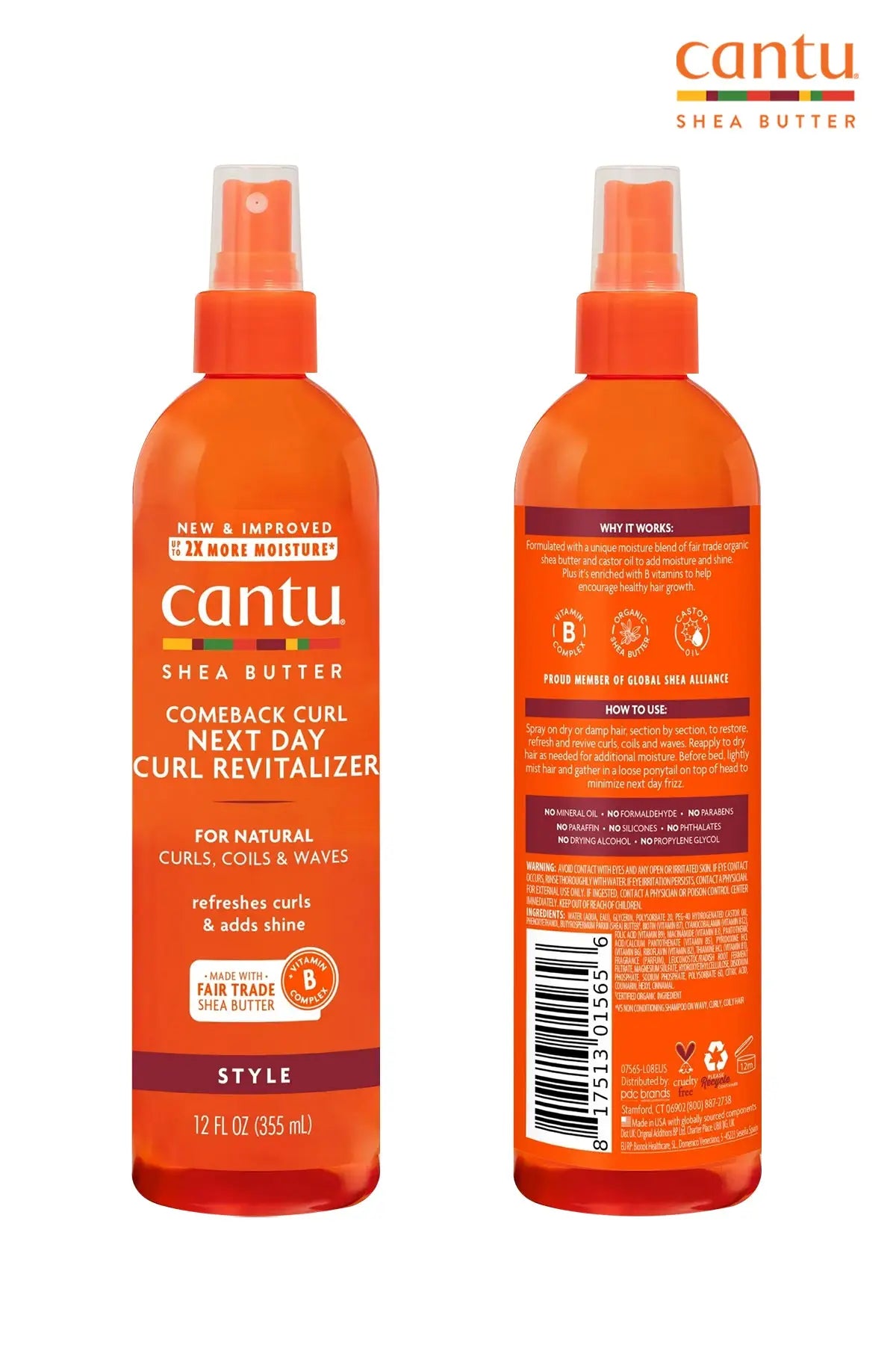 Cantu Split-End Mender Mist – Pflegender Haarspray Für Spliss & Glanz (2x 240 Ml)
