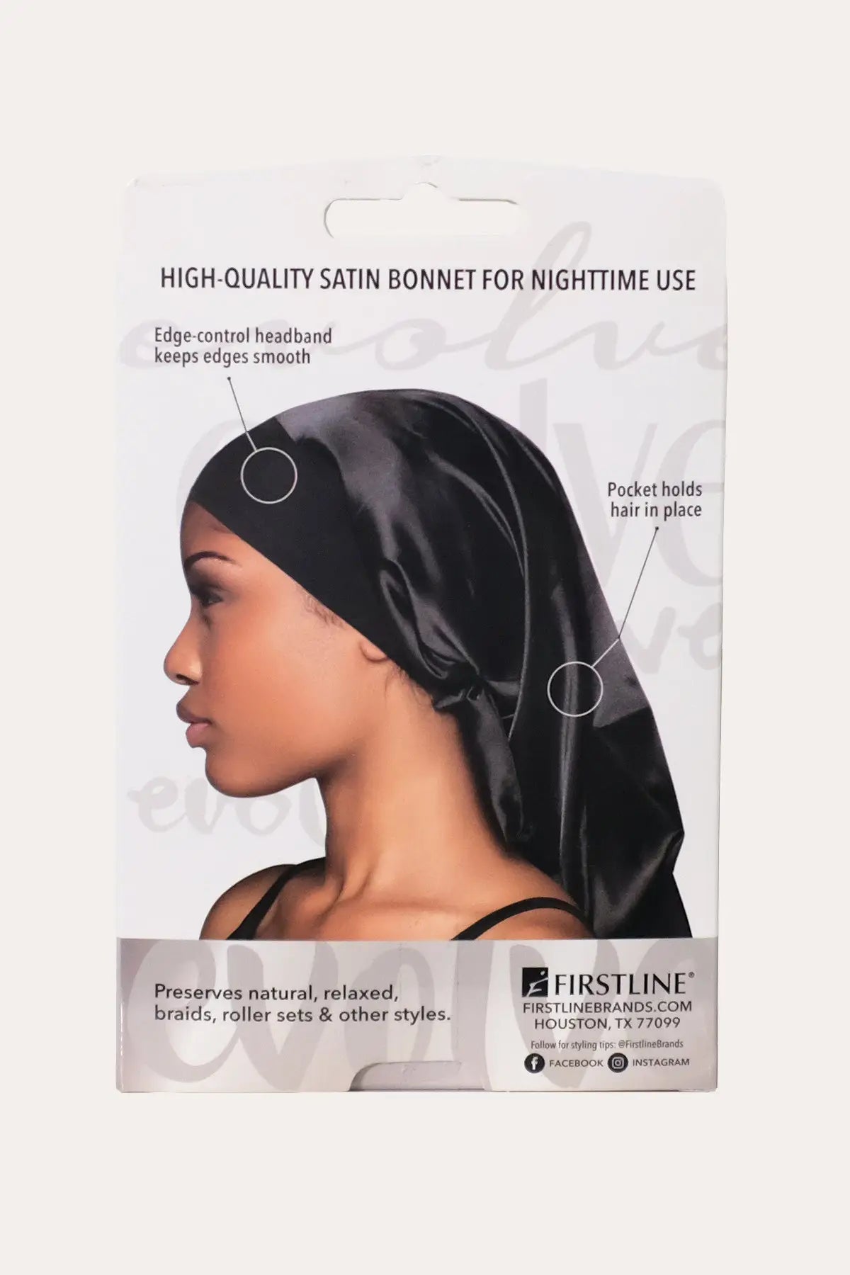 EVOLVE SATIN EDGE POCKET BONNET FIRST