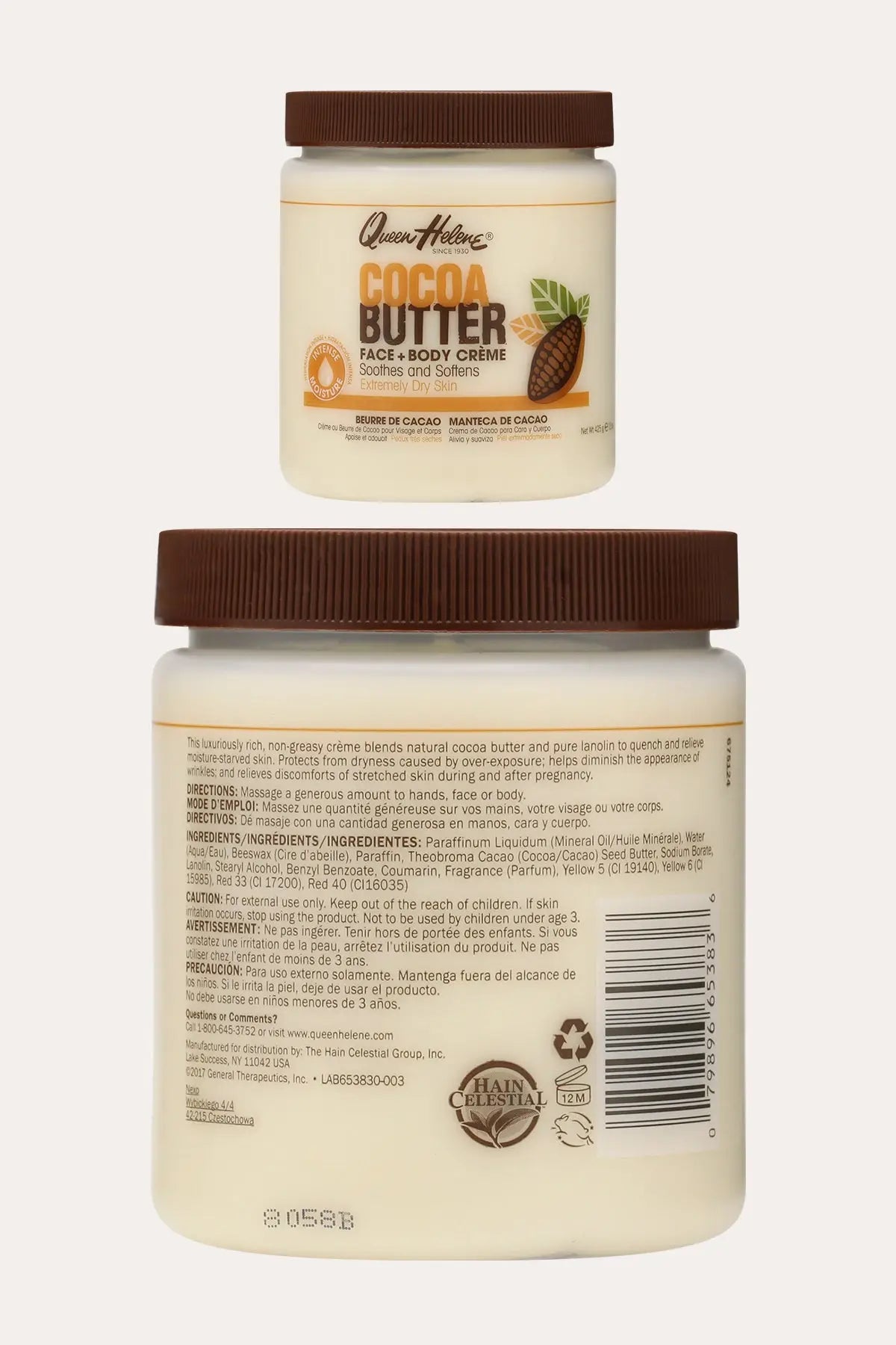 QUEEN HELENE COCOA BUTTER FACE+BODY CREAM 15oz - BSW BEAUTY CANADA