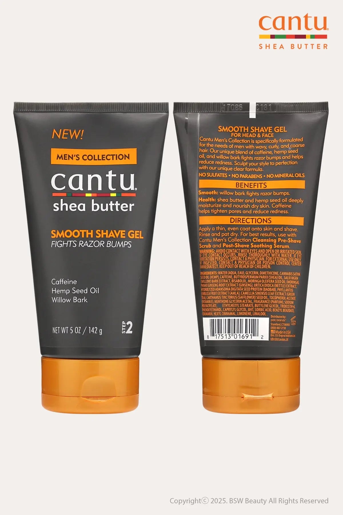 CANTU SHEA BUTTER MENS COLLECTION SMOOTH SHAVE GEL 5oz - BSW BEAUTY CANADA