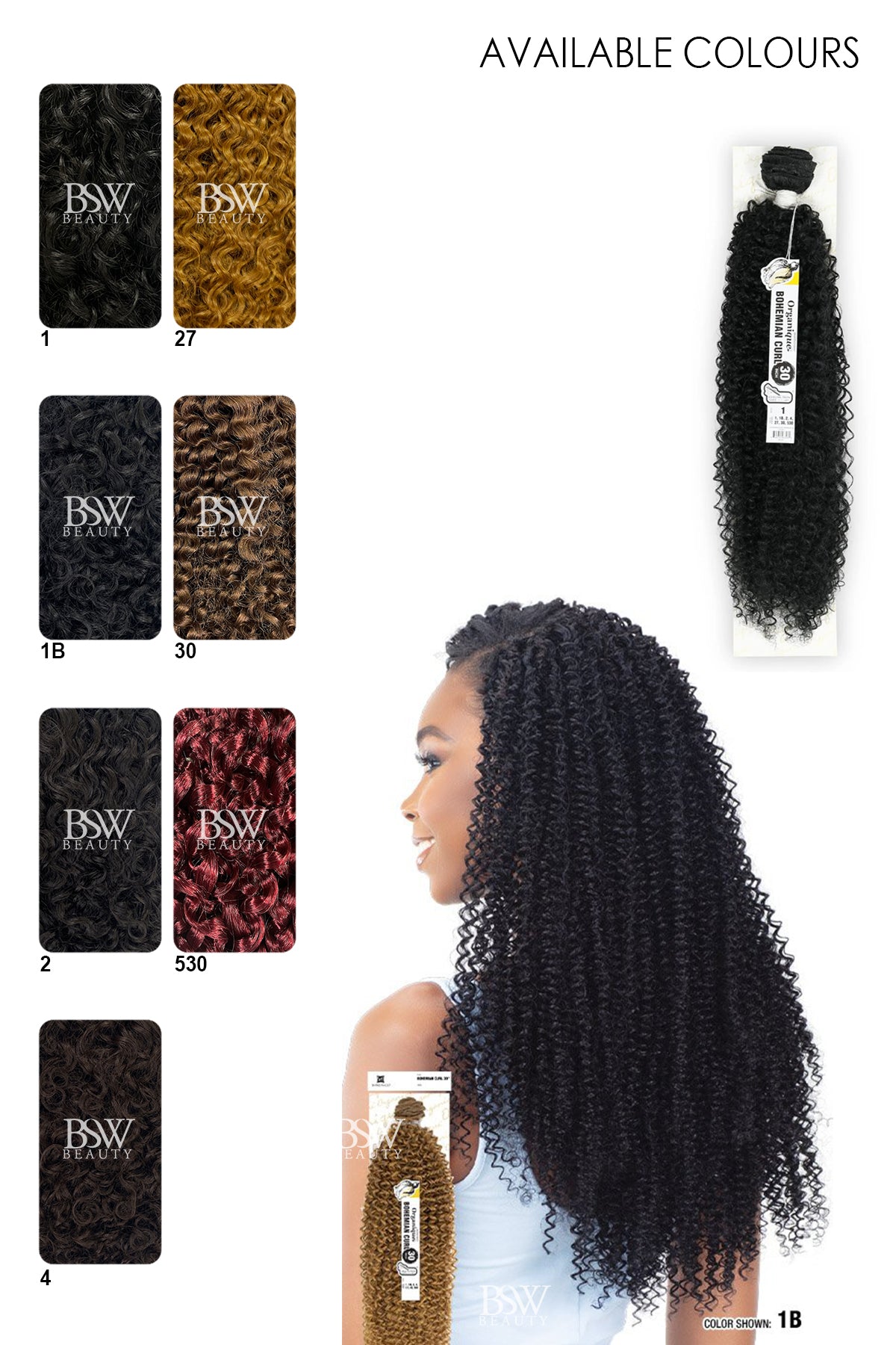 SHAKE N GO ORGANIQUE BOHEMIAN CURL 30" - BSW BEAUTY CANADA