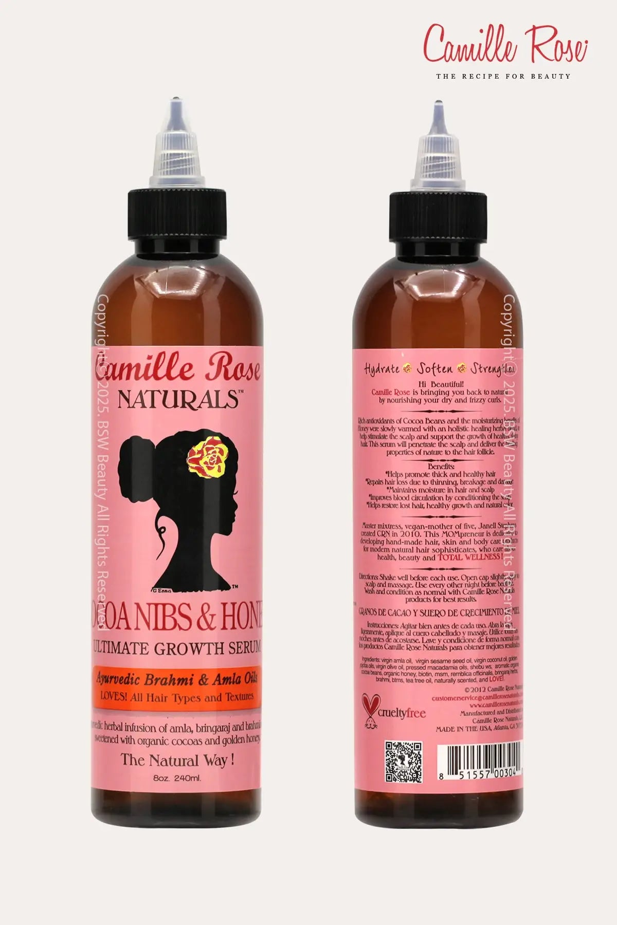 CAMILLE ROSE NATURALS COCOA NIBS & HONEY ULTIMATE STRENGTH SERUM 8oz - BSW BEAUTY CANADA