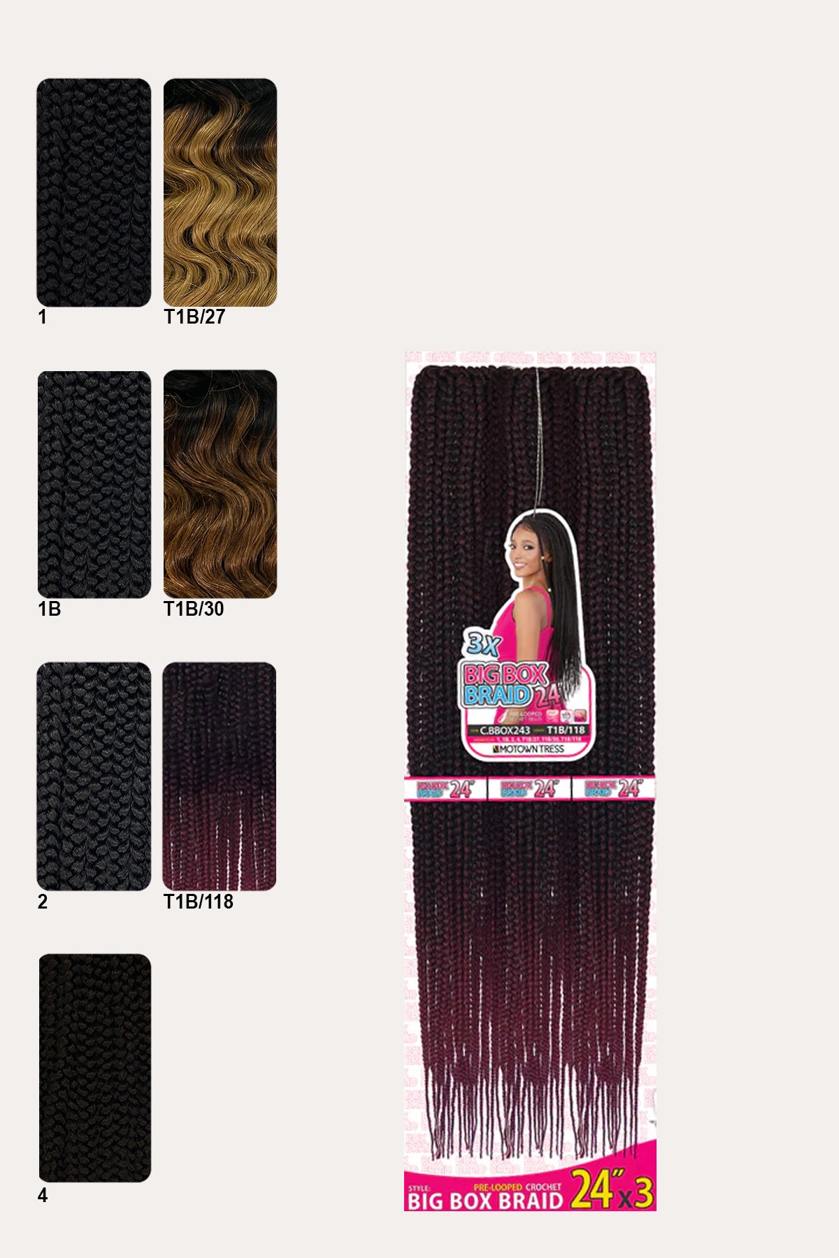 MOTOWN 3X BIG BOX BRAID 24" - BSW BEAUTY CANADA