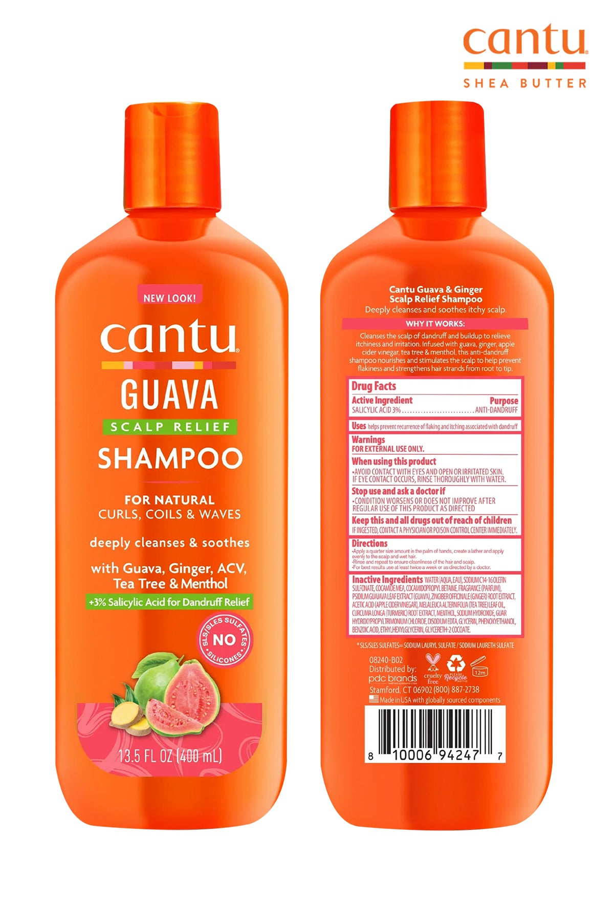 CANTU GUAVA & GINGER ANTI-DANDRUFF SHAMPOO 13.5oz - BSW BEAUTY CANADA
