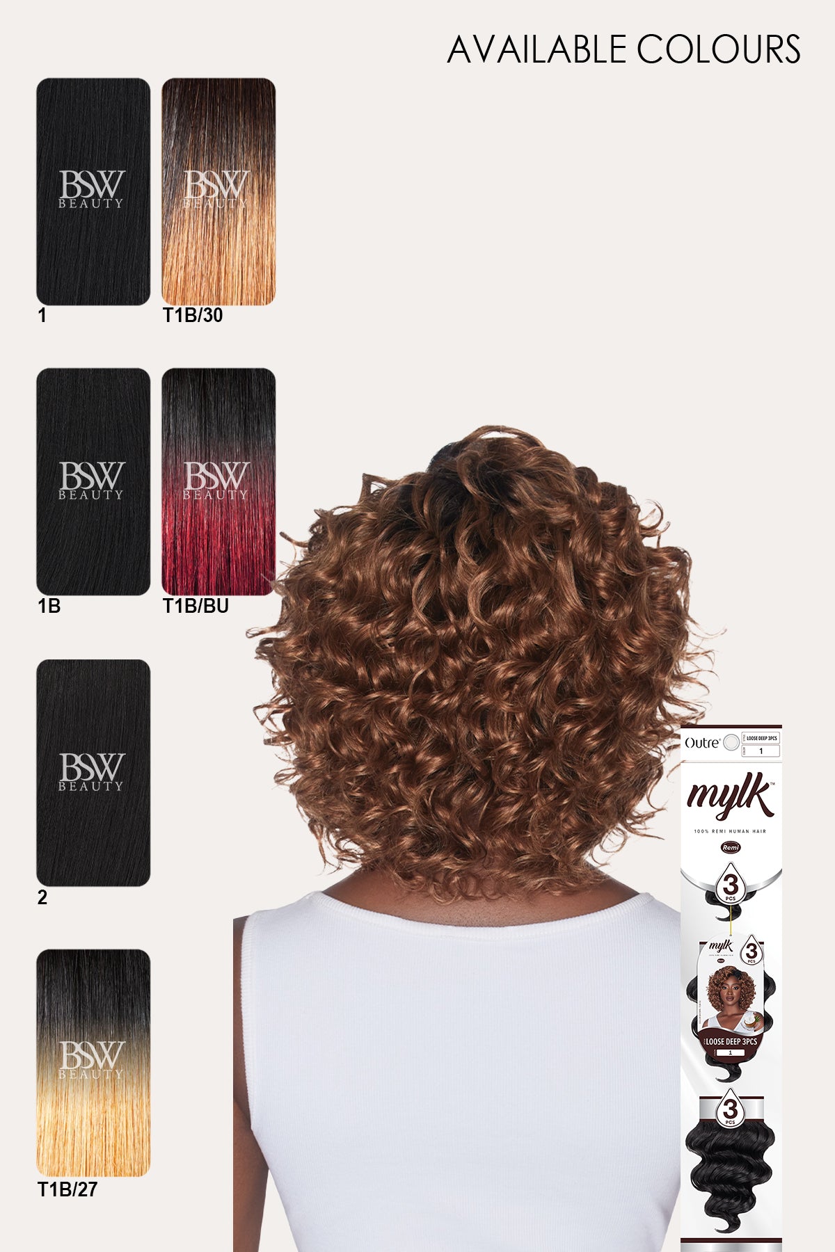 OUTRE 100% REMY HUMAN HAIR MYLK 3PCS - LOOSE DEEP - BSW BEAUTY CANADA