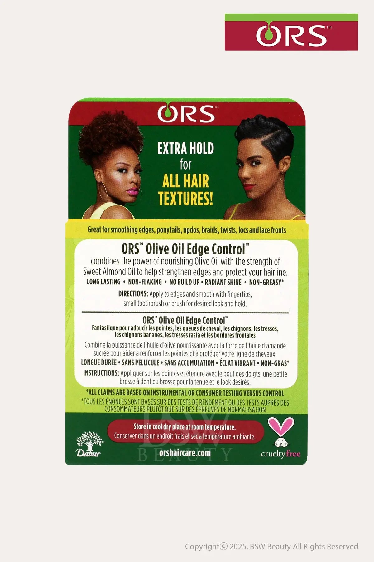 ORS OLIVE OIL EDGE CONTROL HAIR GEL EXTRA HOLD 2.25oz - BSW BEAUTY CANADA