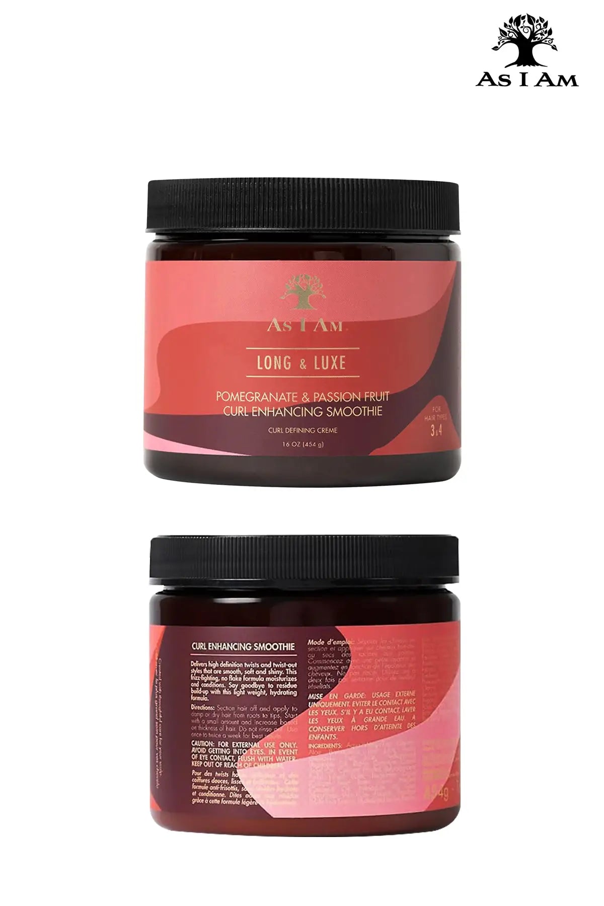 AS I AM LONG AND LUXE POMEGRANATE & PASSION FRUIT CURL ENHANCING SMOOTHIE CURL DEFINING CREME 16oz - BSW BEAUTY CANADA