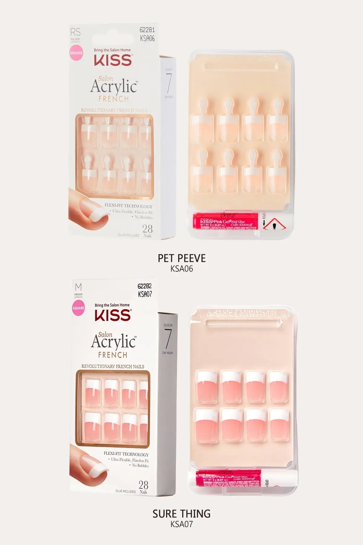 KISS SALON ACRYLIC FRENCH KIT RED BEAUTY