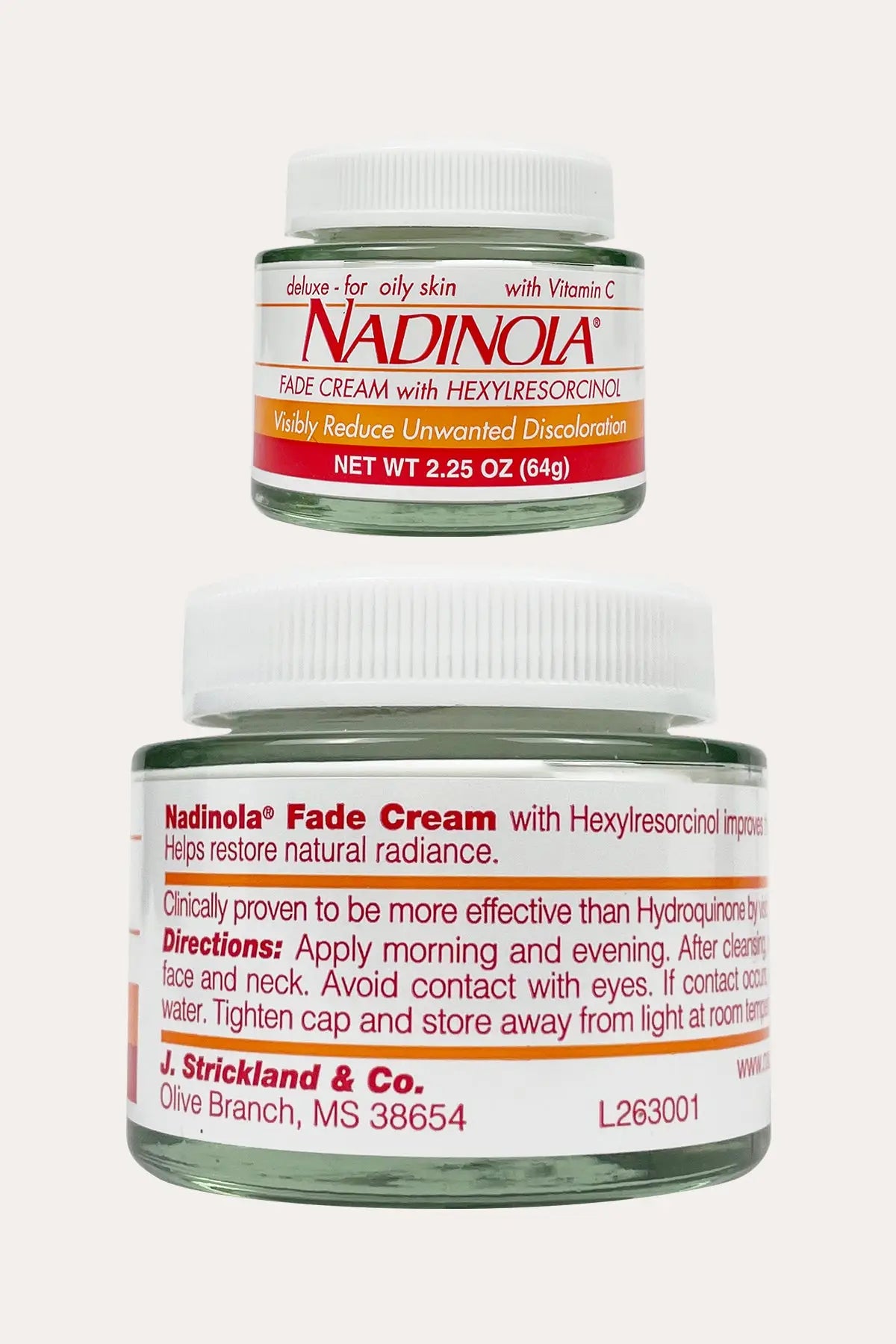 NADINOLA FADE CREAM - DELUXE FOR OILY SKIN WITH VITAMIN C 2.25oz - BSW BEAUTY CANADA